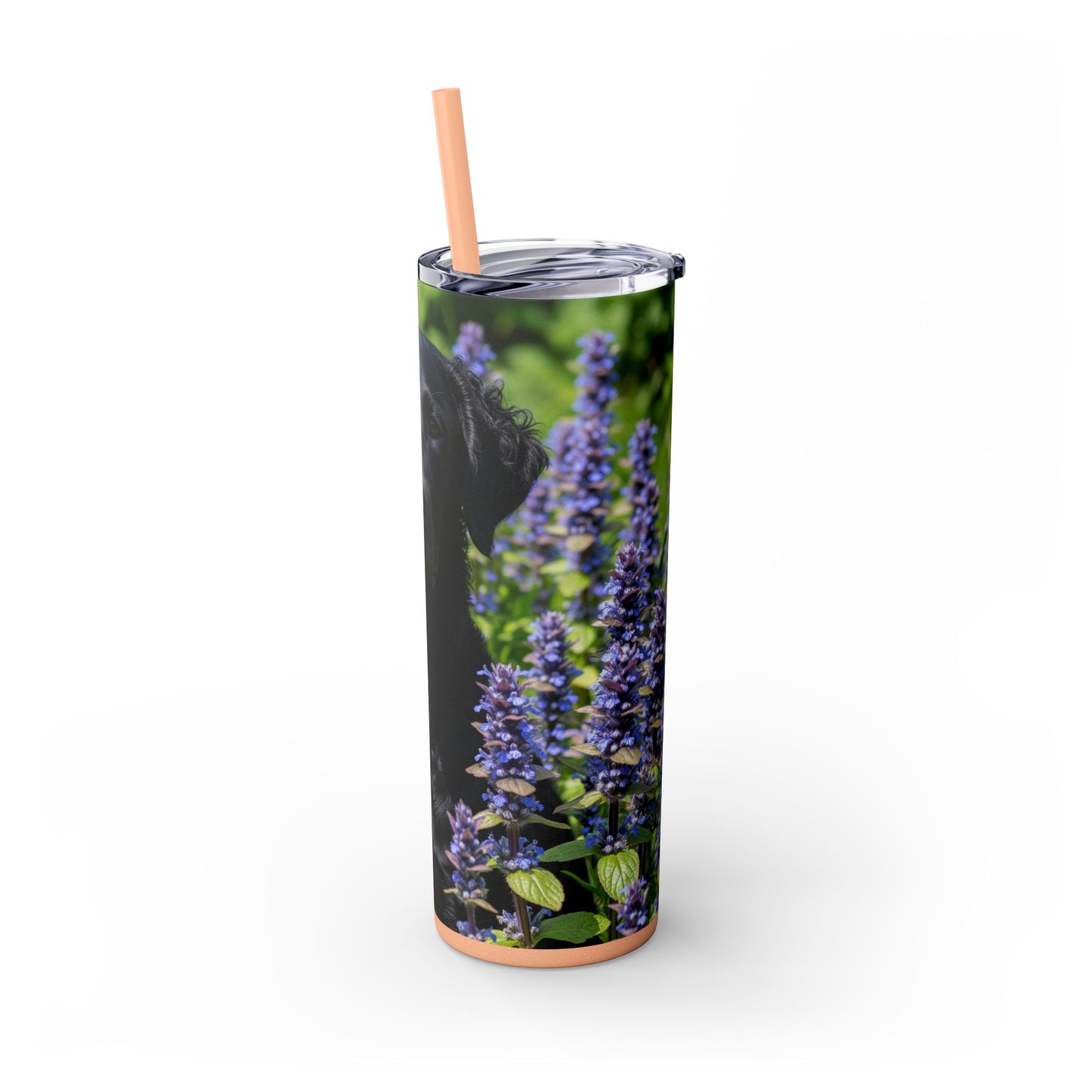 Gobelet isotherme à paille en forme de retriever à poil frisé, 590 ml