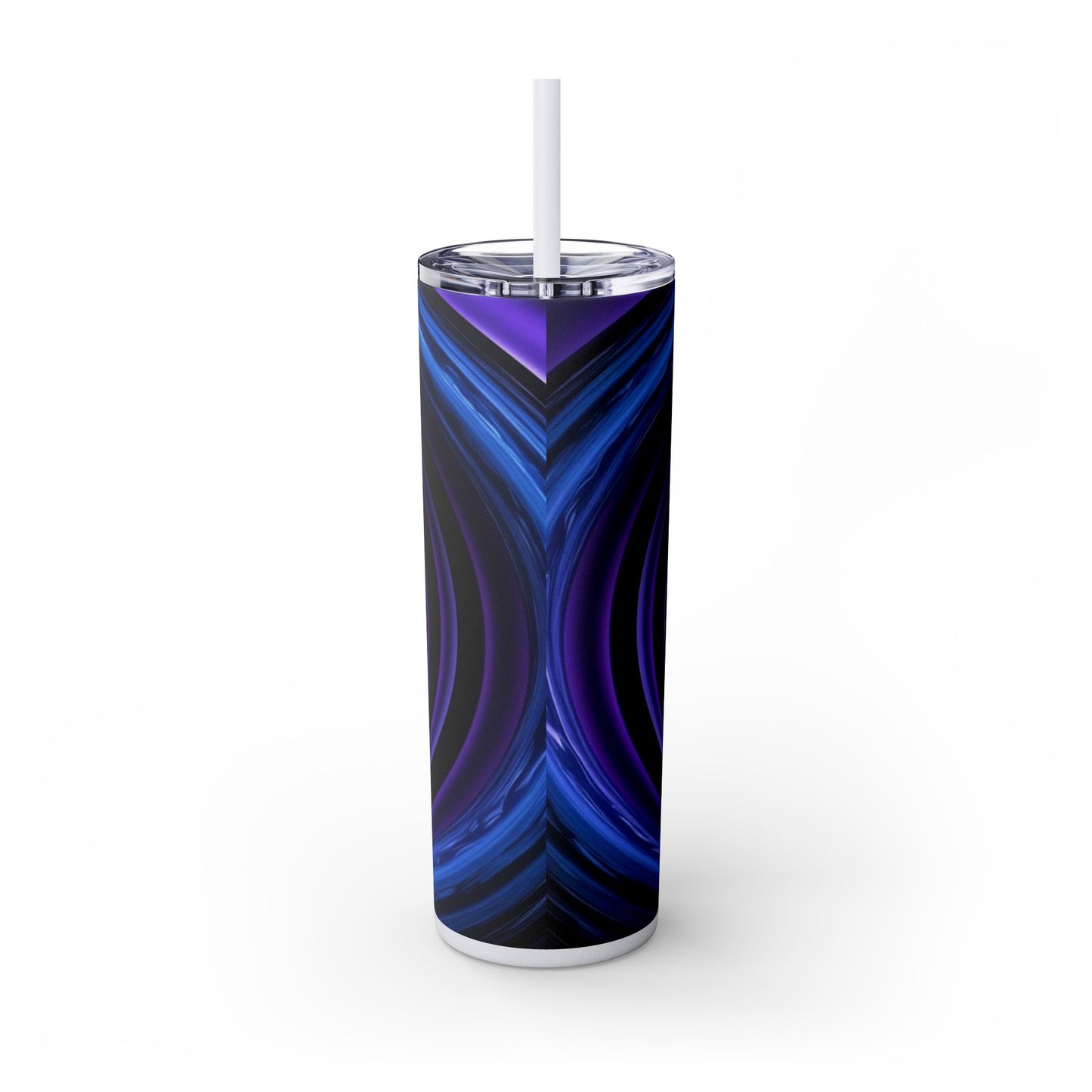 Optical Illusion Skinny Tumbler with Straw, 20oz
