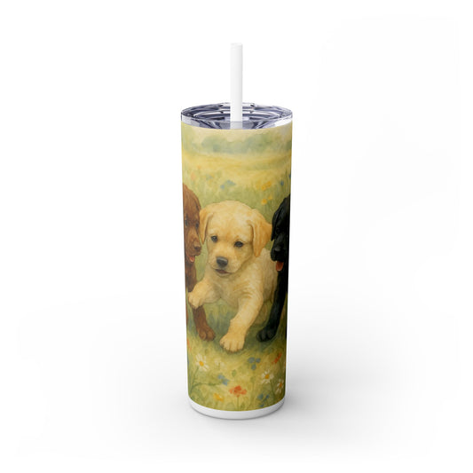 Labrador Retriever puppies Tumbler with Straw, 20oz