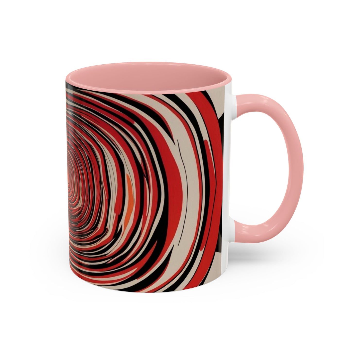 Optical Illusion Accent Mug – Ceramic Coffee Cup