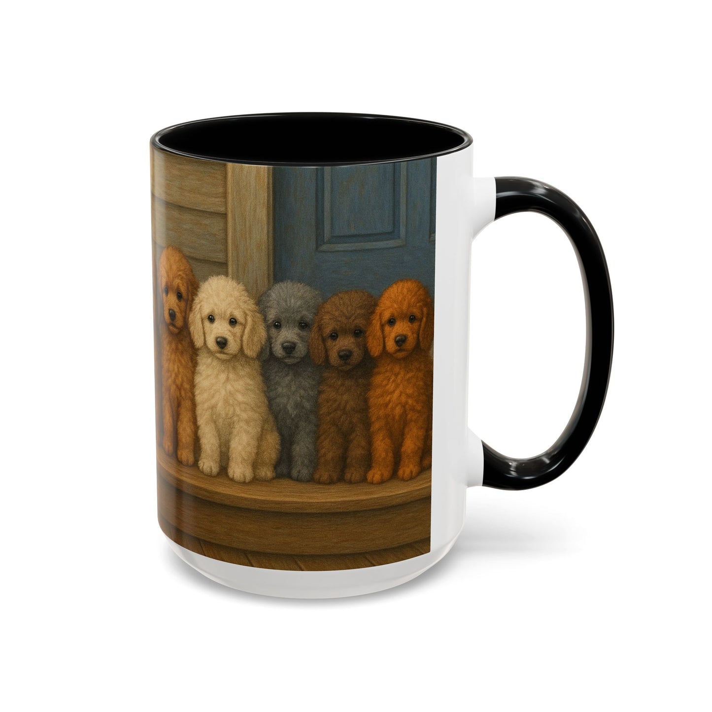 Mug à café décoratif avec motif chiots caniches - Cadeau idéal pour les amoureux des chiens