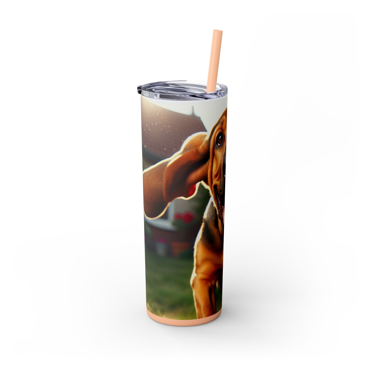 Bloodhound Skinny Tumbler with Straw, 20oz