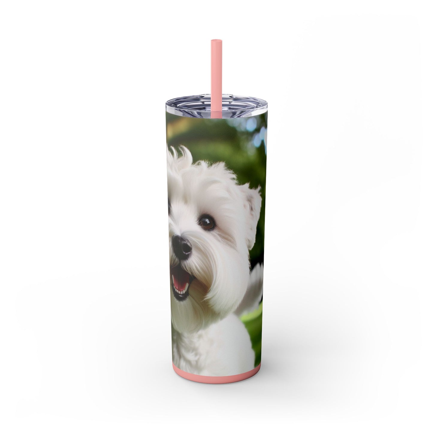 Sealyham Terrier Skinny Tumbler with Straw, 20oz