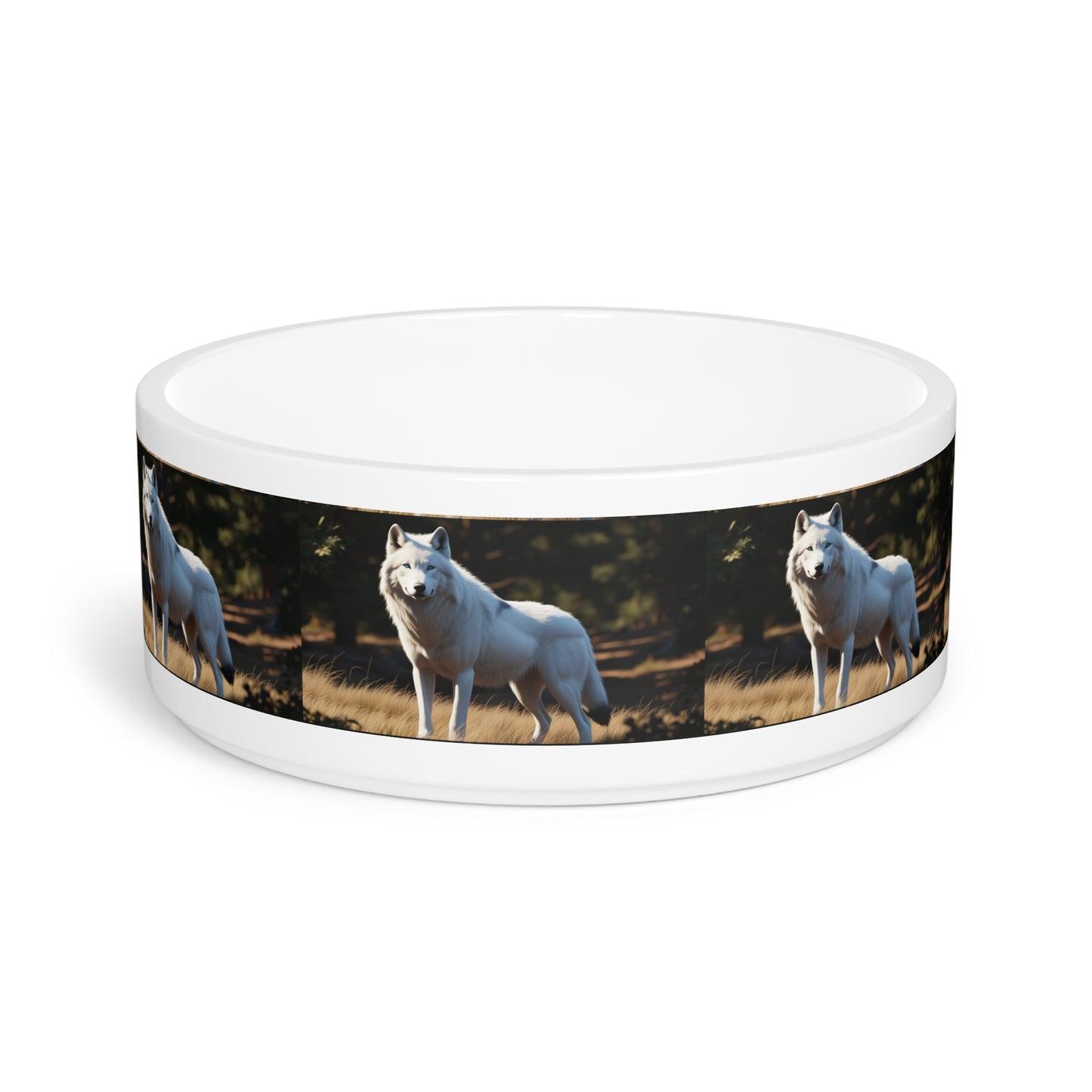 White Wolf Pet Bowl