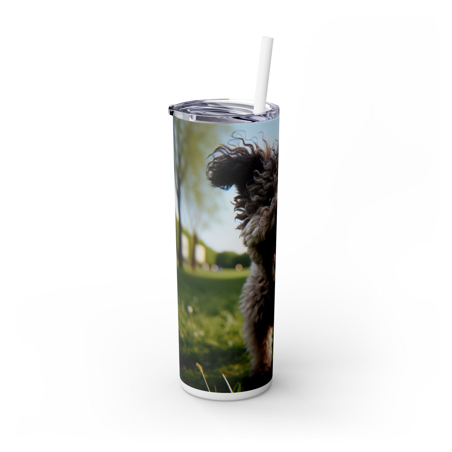 Pumi Skinny Tumbler with Straw, 20oz