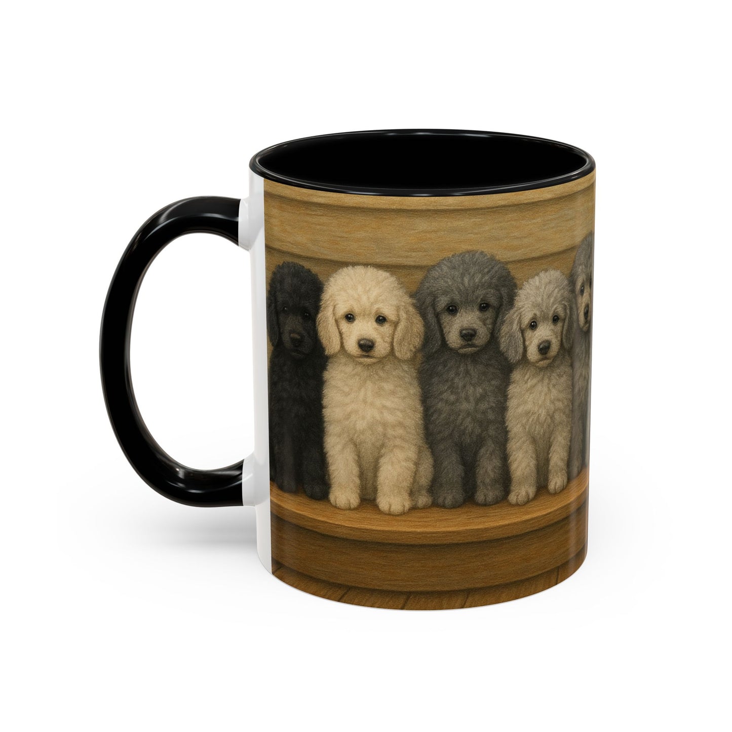 Mug à café décoratif avec motif chiots caniches - Cadeau idéal pour les amoureux des chiens