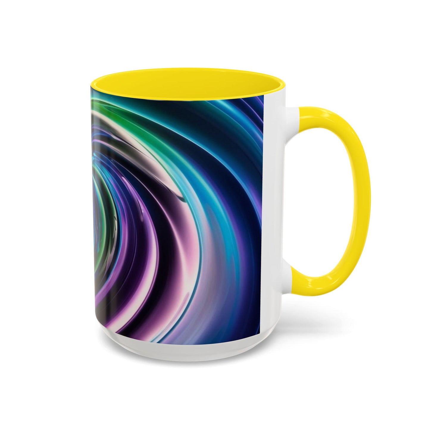 Optical Illusion Accent Mug – Ceramic Coffee Cup
