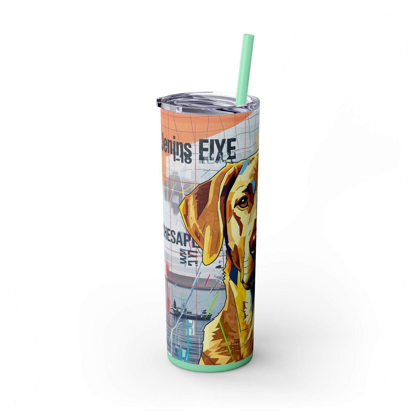 Skinny Tumbler with Straw – 20 oz Stainless Steel Cup