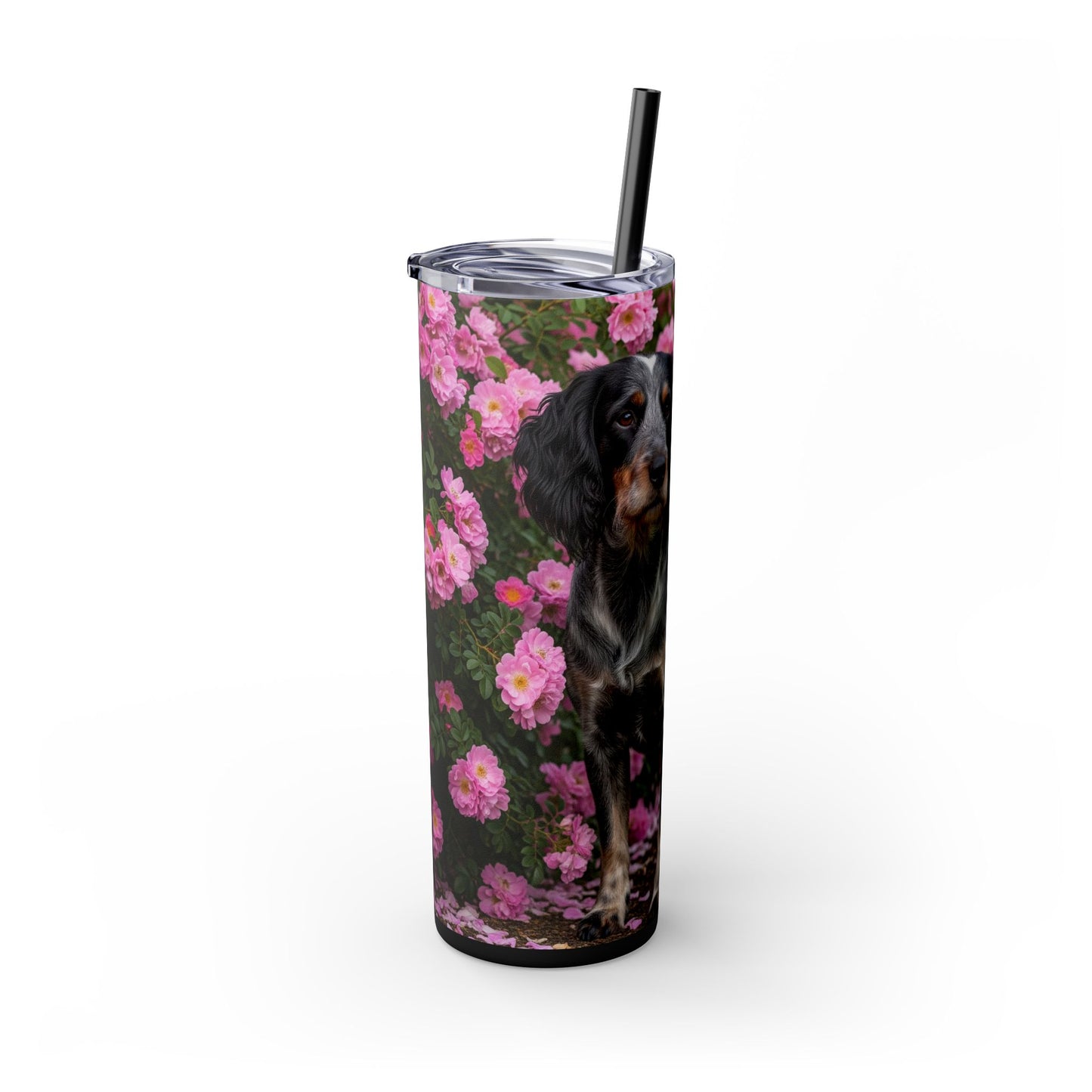 Blue Picardy Spaniel Tumbler with Straw, 20oz