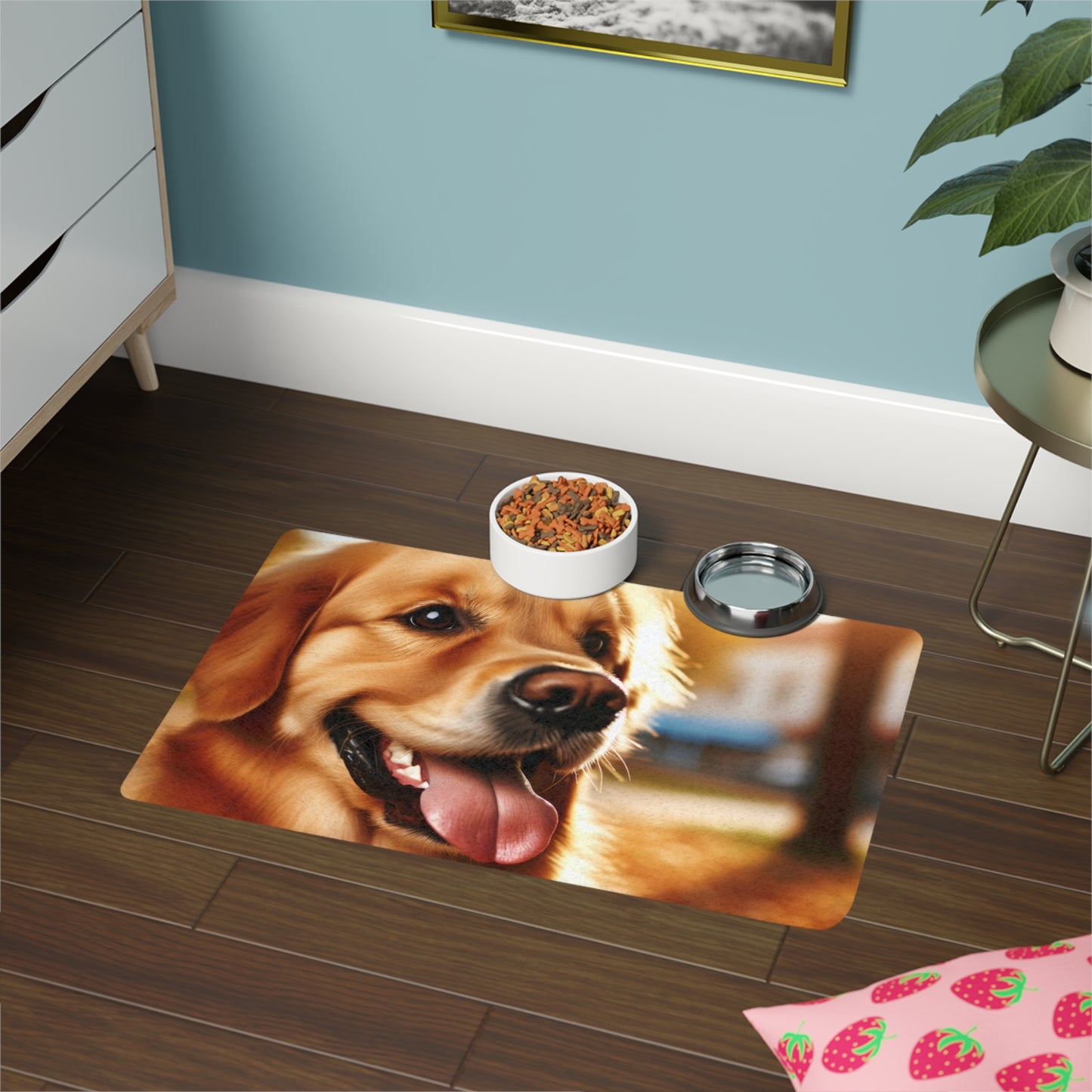 Pet Food Mat (12x18) - Golden Retriever