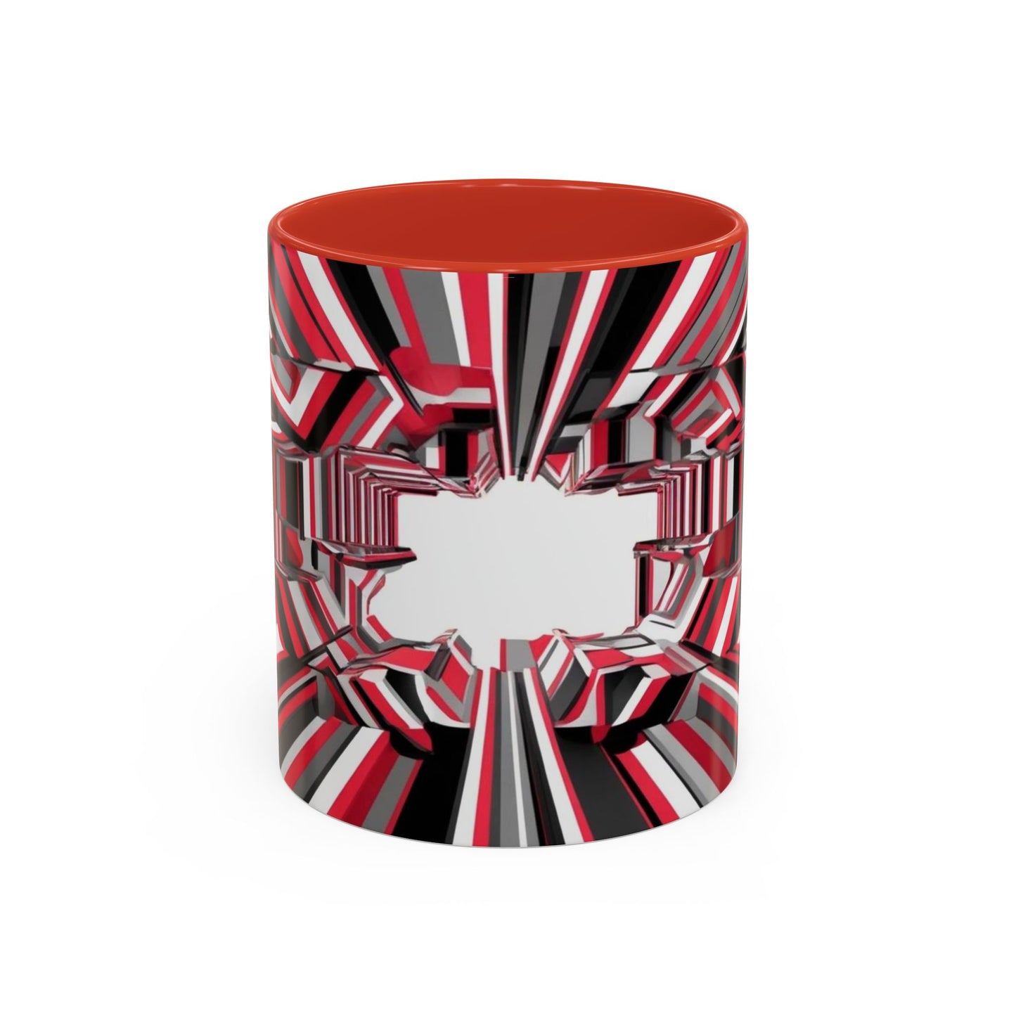 Optical Illusion Accent Mug – Ceramic Coffee Cup