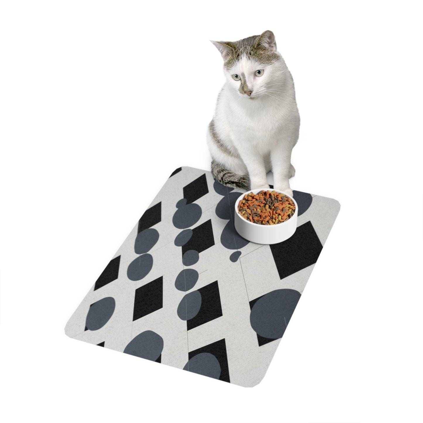 Pet Food Mat (12x18) - Optical Illusion