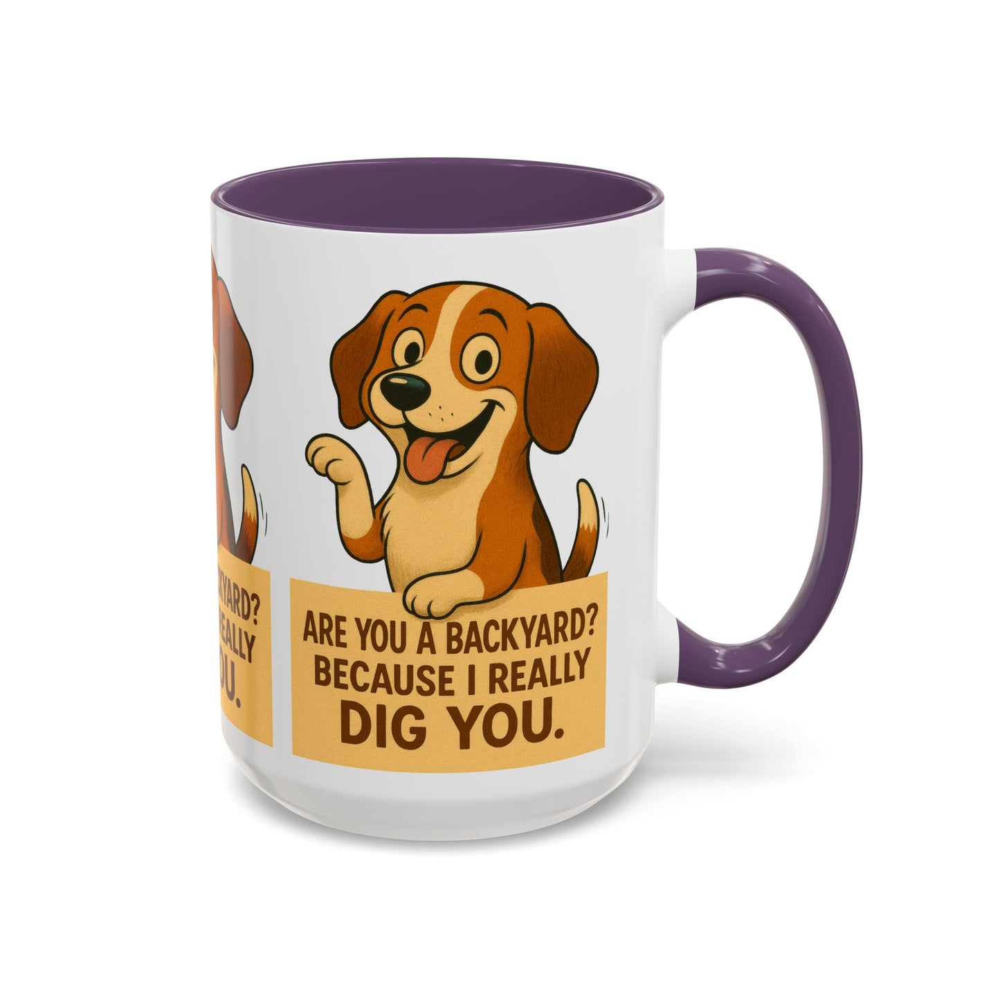Backyard Dig Accent Coffee Mug - Perfect Gift for Dog Lovers