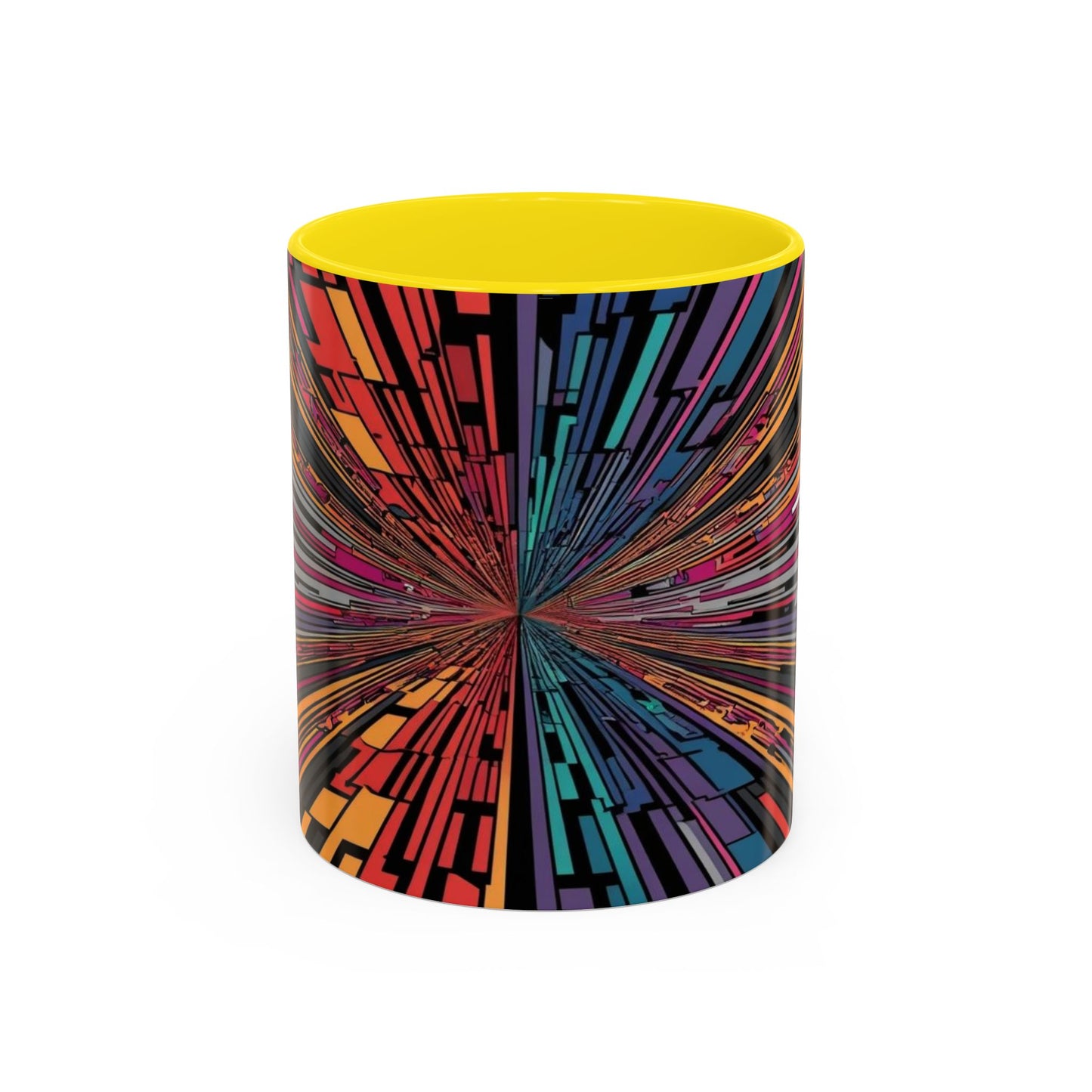 Optical Illusion Accent Mug – Ceramic Coffee Cup