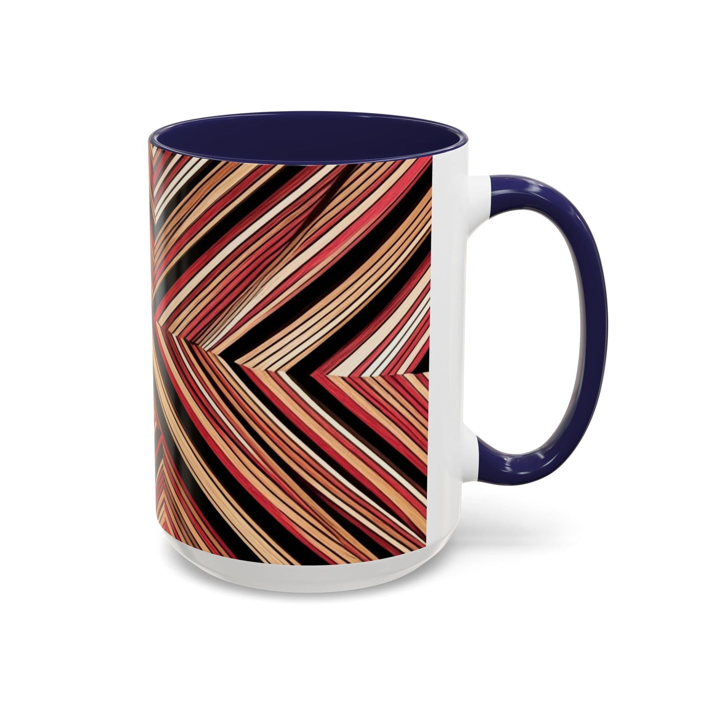 Optical Illusion Accent Mug – Ceramic Coffee Cup