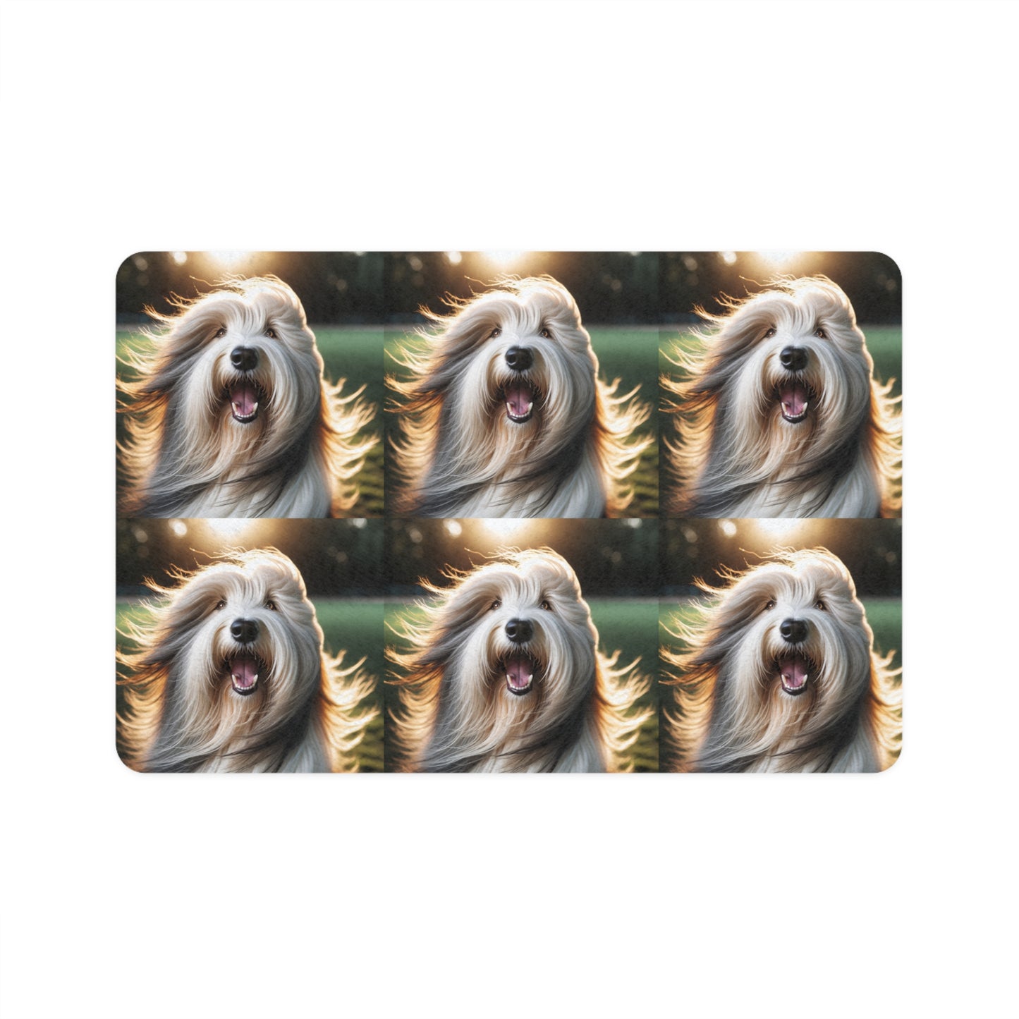 Pet Food Mat (12x18) - Bearded Collie