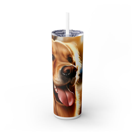 Golden Retriever Tumbler with Straw, 20oz