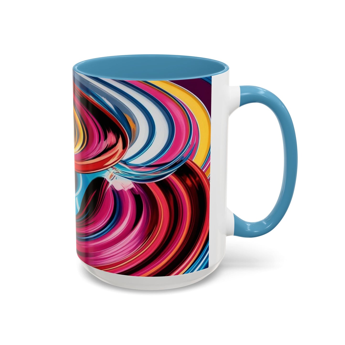 Optical Illusion Accent Mug – Ceramic Coffee Cup