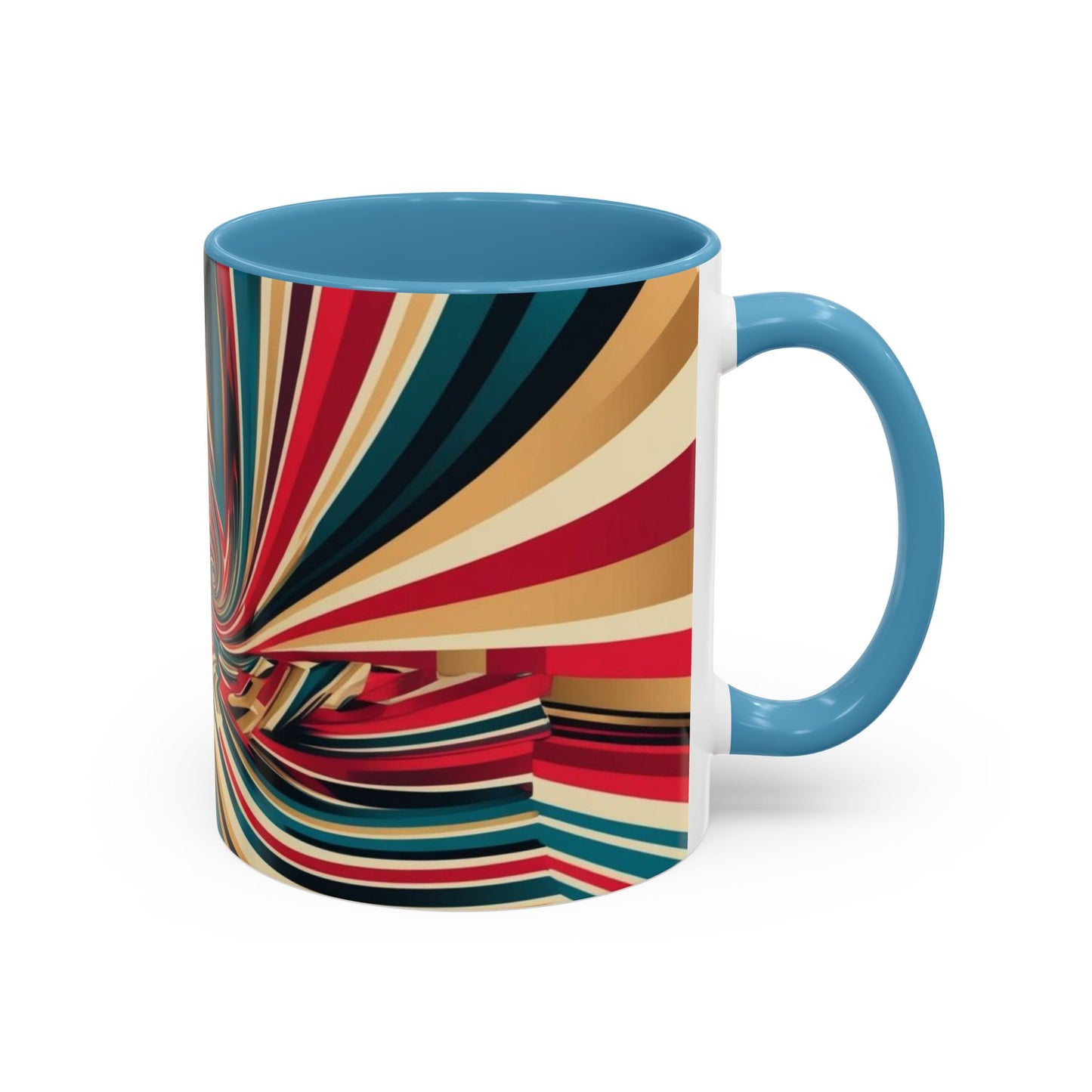 Optical Illusion Accent Mug – Ceramic Coffee Cup