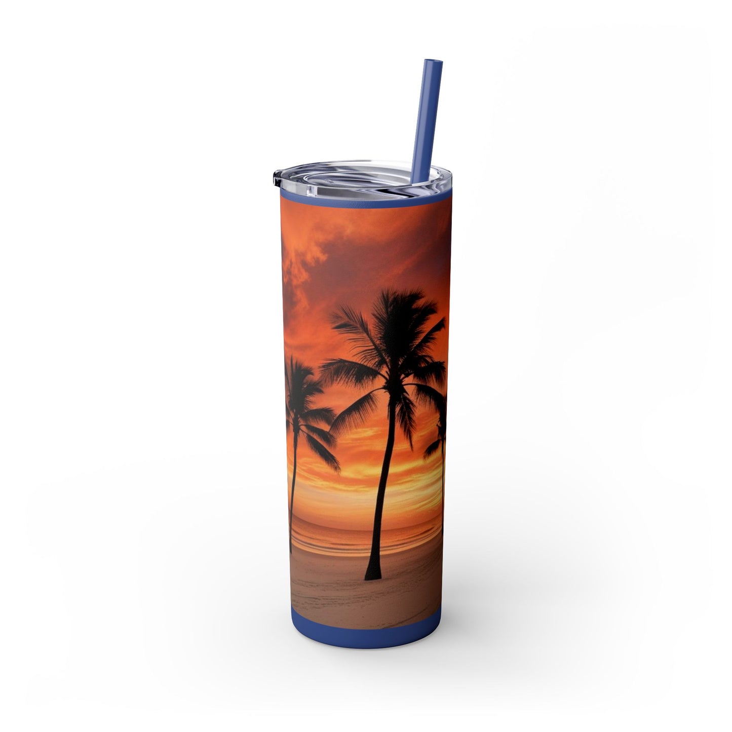 Brilliant Sunrise Skinny Tumbler with Straw, 20oz