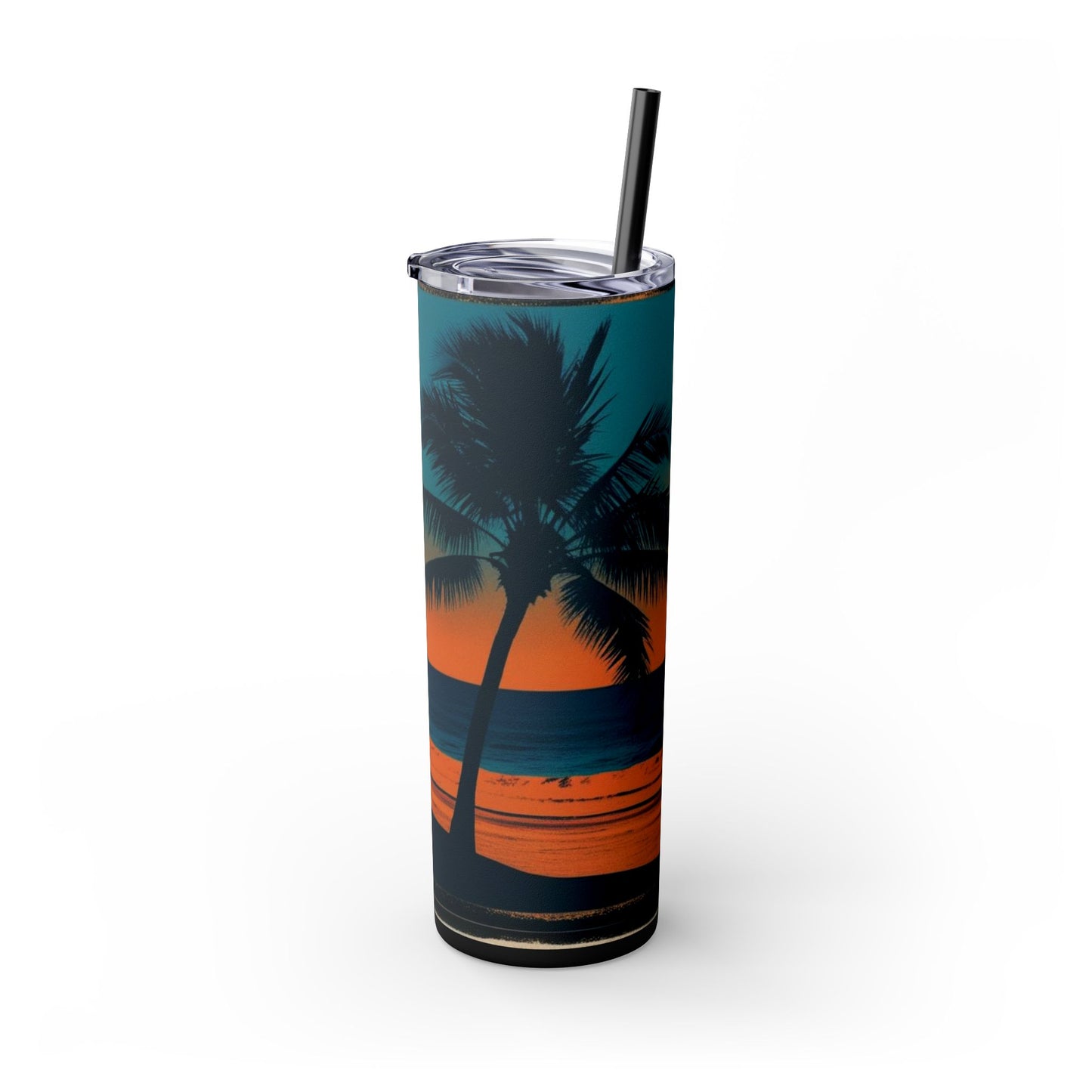 Brilliant Sunrise Skinny Tumbler with Straw, 20oz