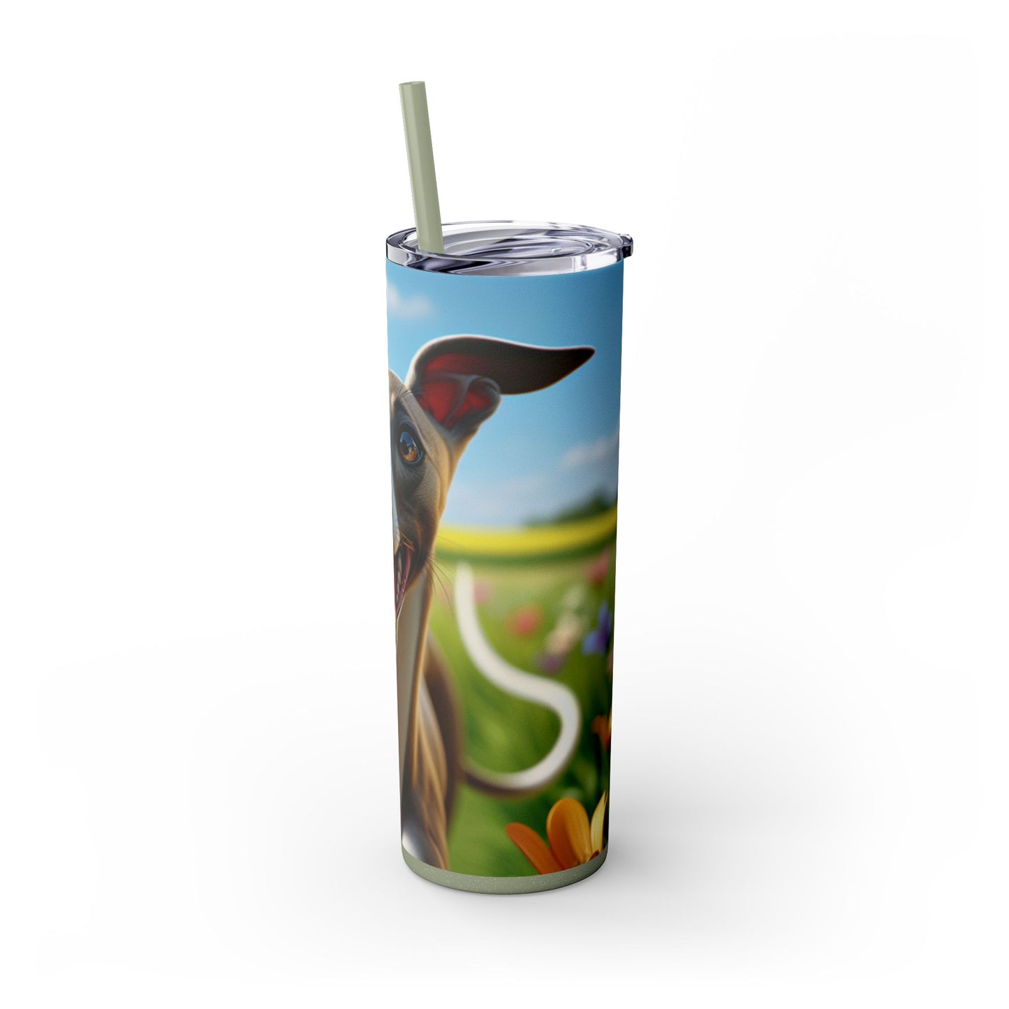 Whippet Skinny Tumbler with Straw, 20oz