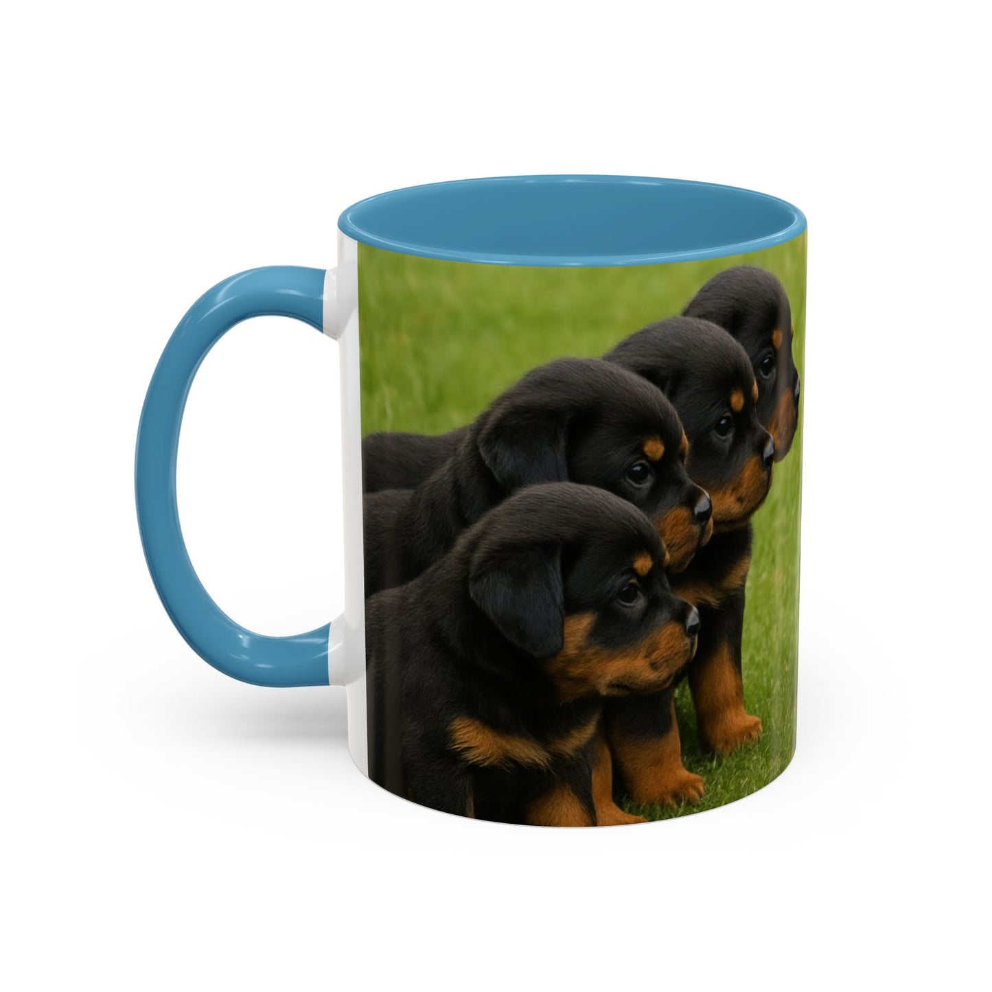 Rottweiler puppies Accent Coffee Mug - Perfect Gift for Dog Lovers