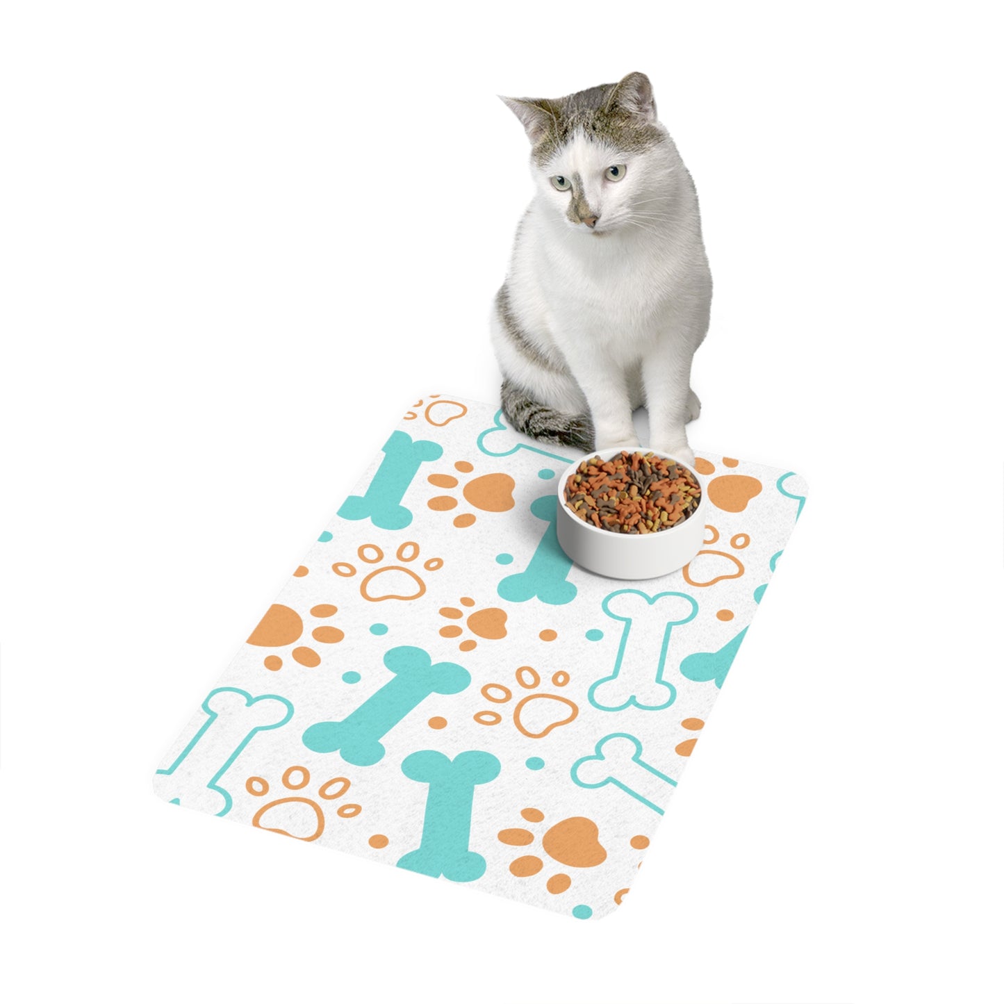 Pet Food Mat (12x18) - Puppy Pattern