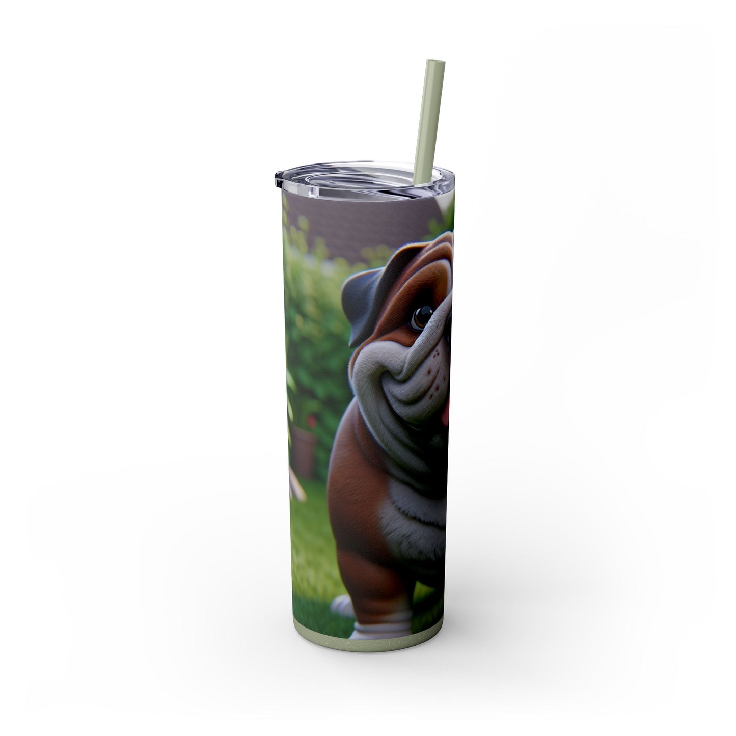 Olde English Bulldogge Tumbler with Straw, 20oz