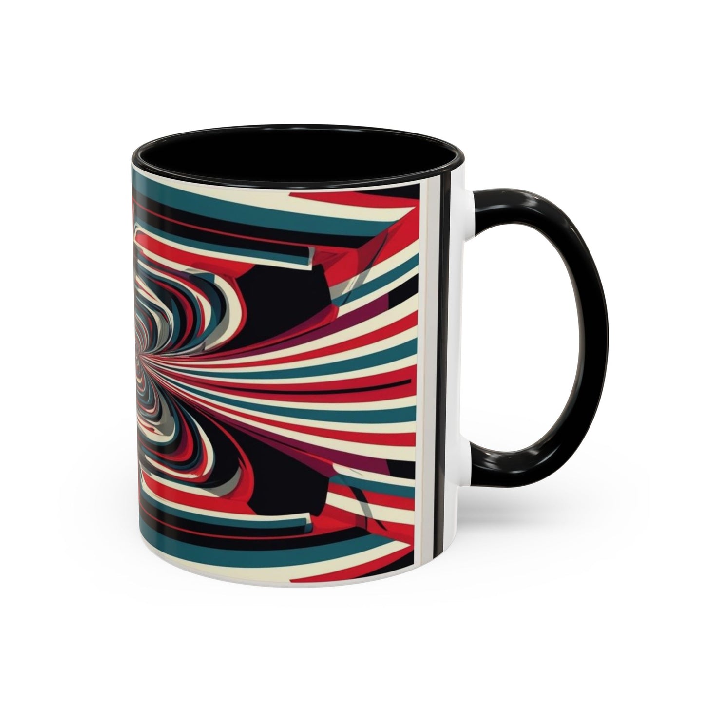 Optical Illusion Accent Mug – Ceramic Coffee Cup