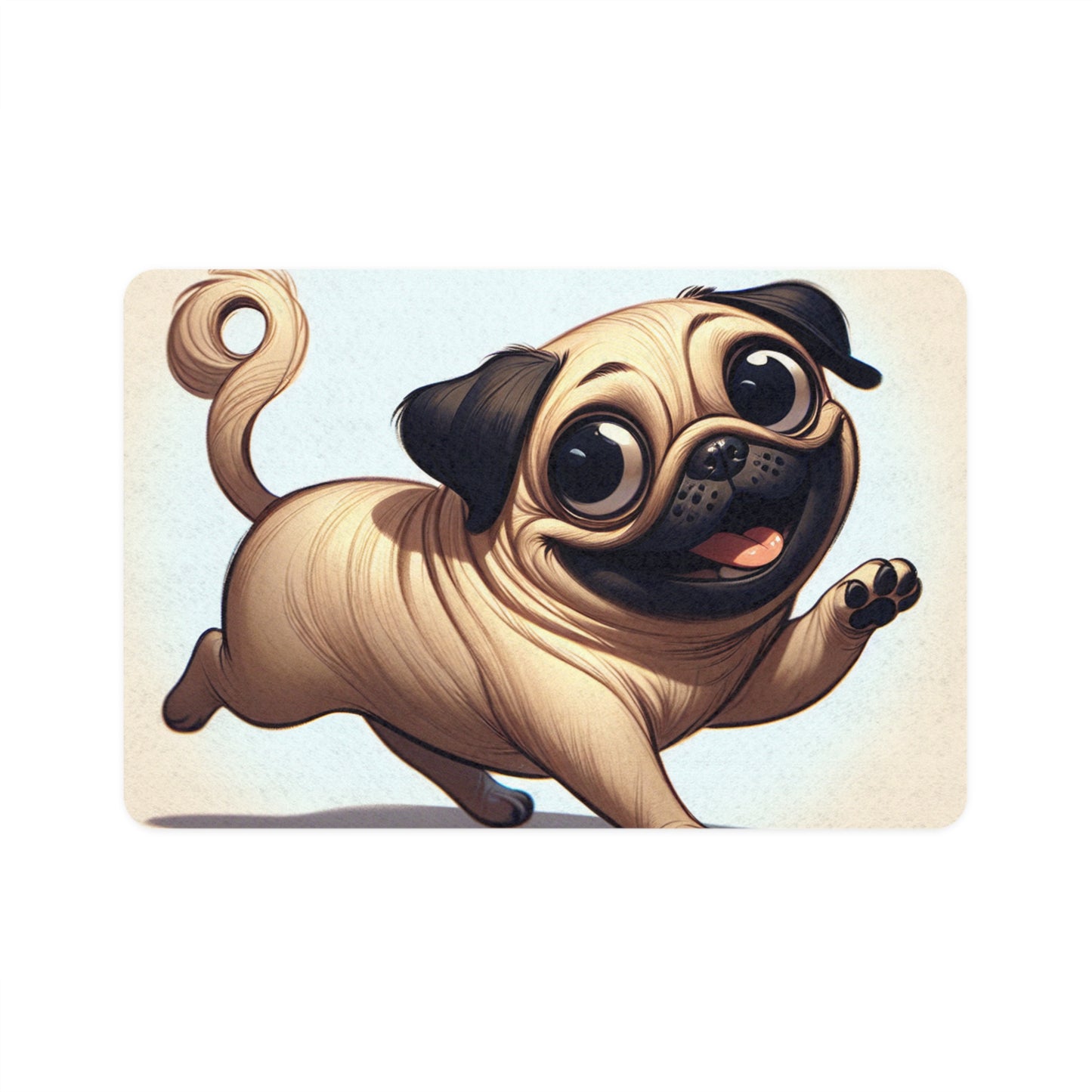 Pet Food Mat (12x18) - Pug