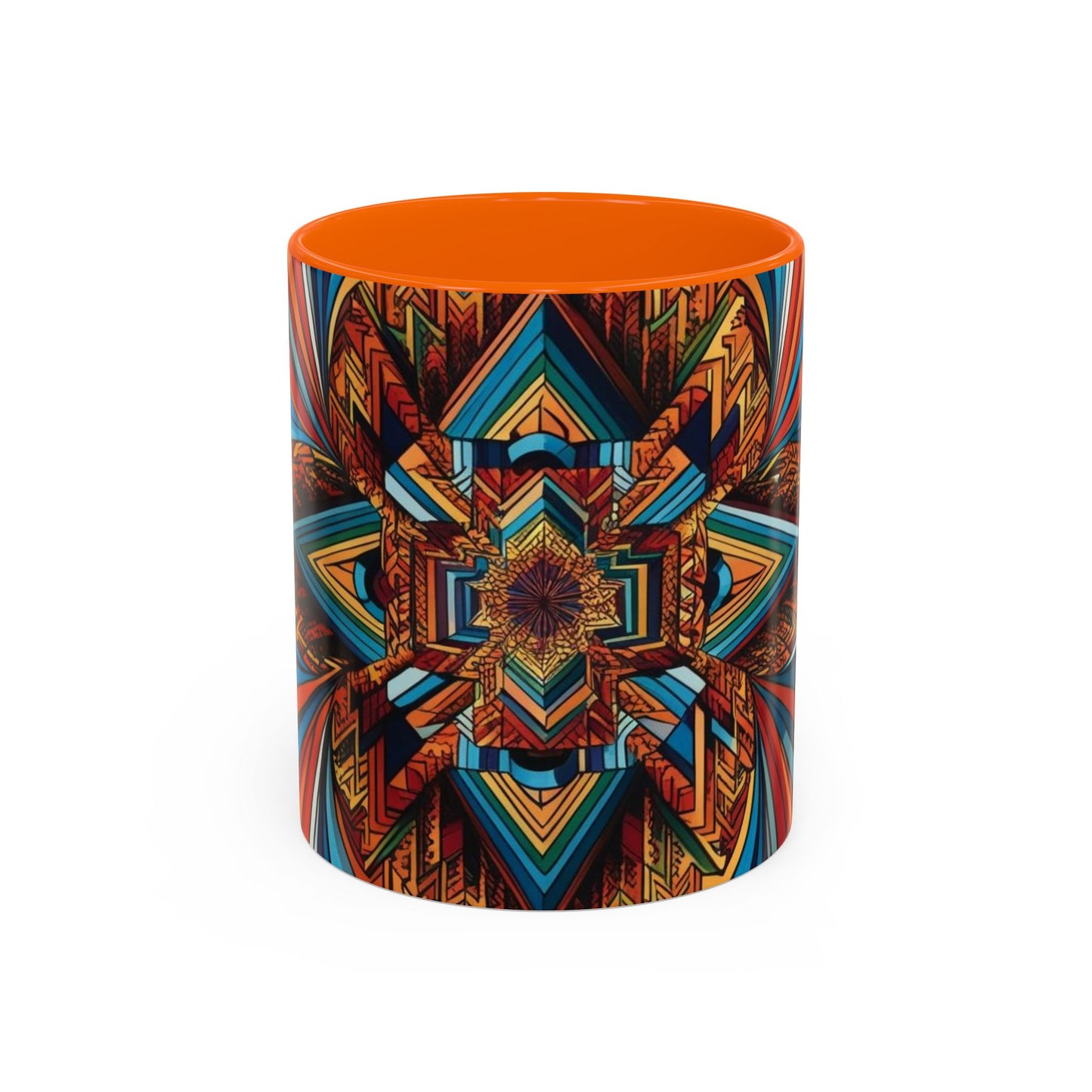 Optical Illusion Accent Mug – Ceramic Coffee Cup