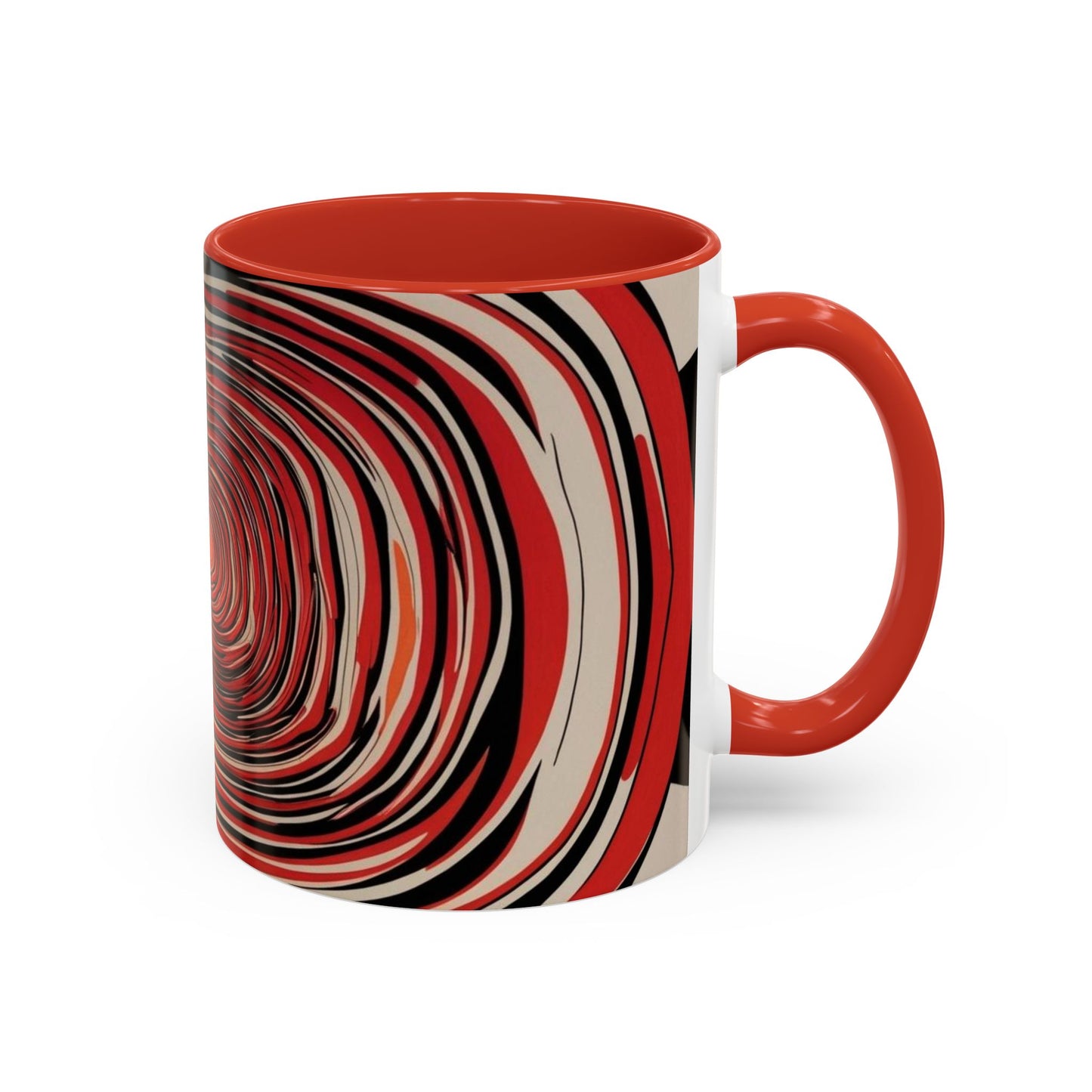 Optical Illusion Accent Mug – Ceramic Coffee Cup