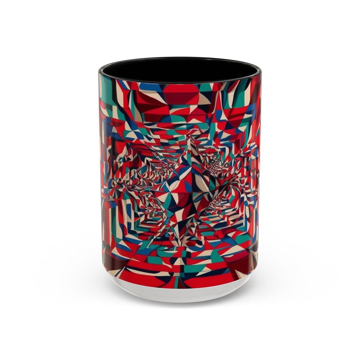 Optical Illusion Accent Mug – Ceramic Coffee Cup