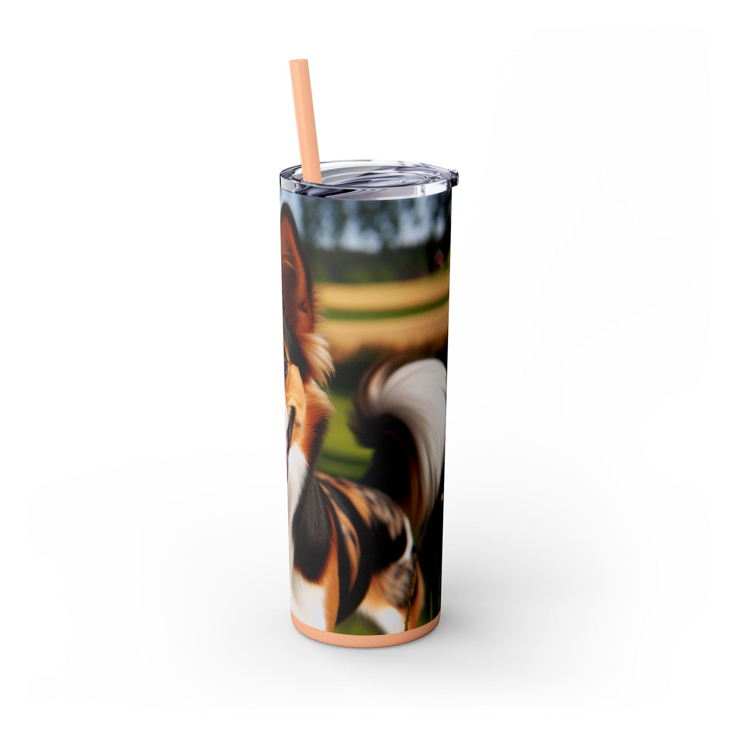 Skinny Tumbler with Straw – 20 oz Stainless Steel Cup