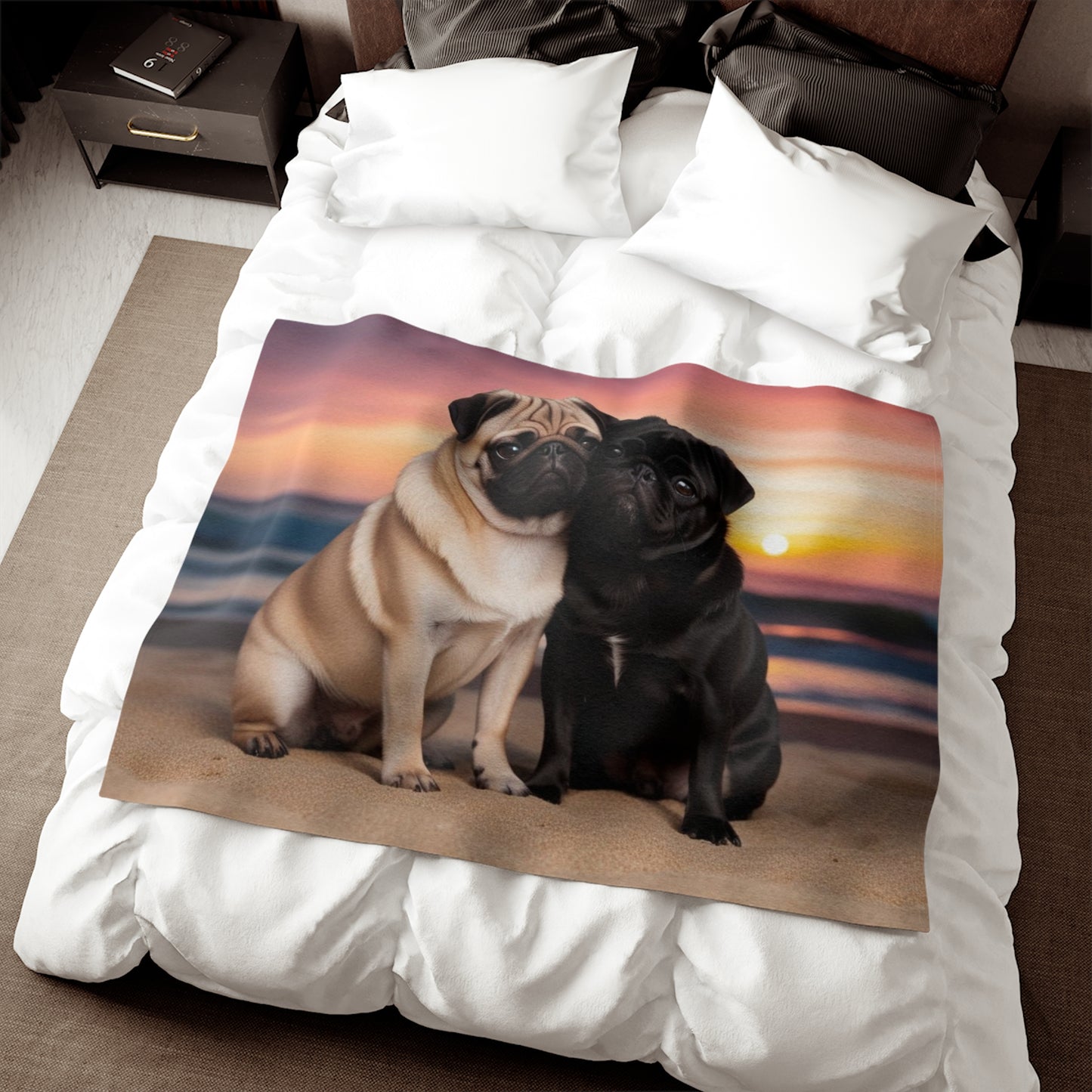 Manta sudadera Pug Love