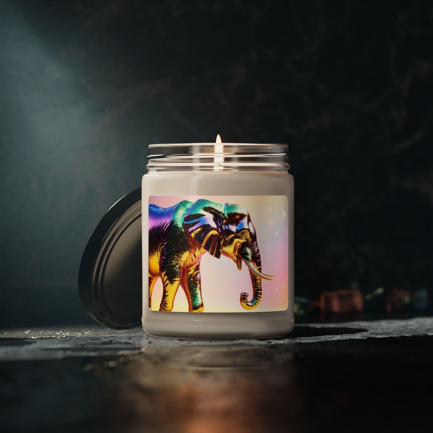 Rainbow Elephant- Scented Soy Candle, 9oz