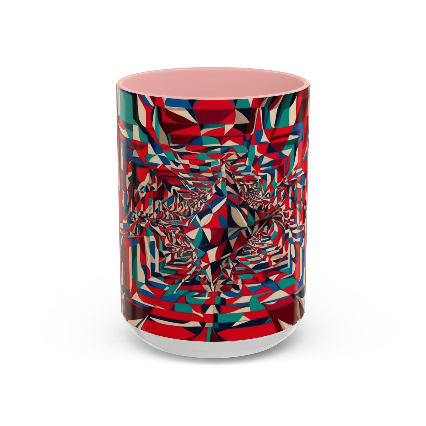 Optical Illusion Accent Mug – Ceramic Coffee Cup