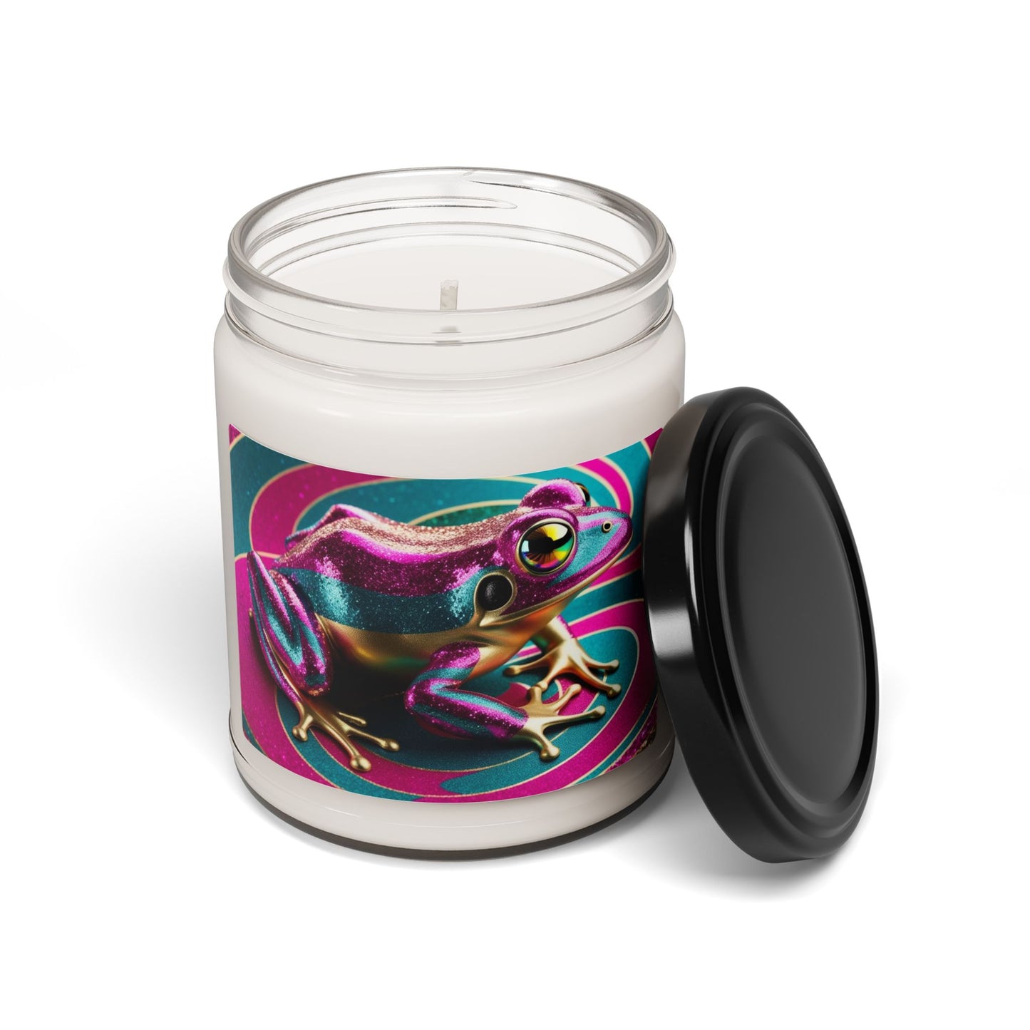 Glittery Psychedelic Frog- Scented Soy Candle, 9oz