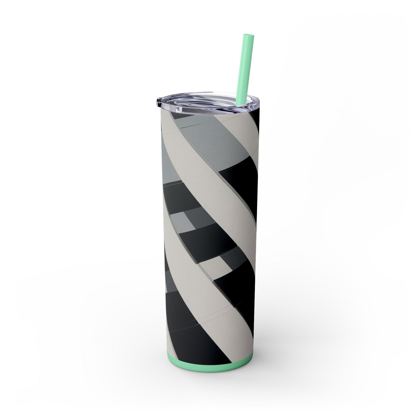Optical Illusion Skinny Tumbler with Straw, 20oz