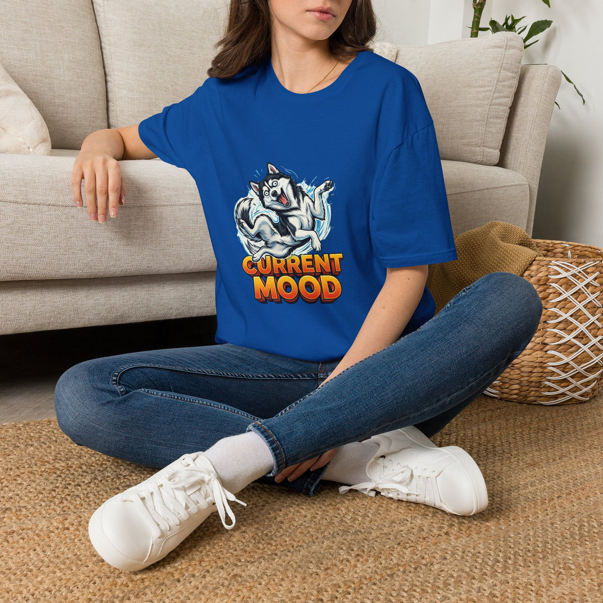 Siberian Husky Current Mood Tee Shirt
