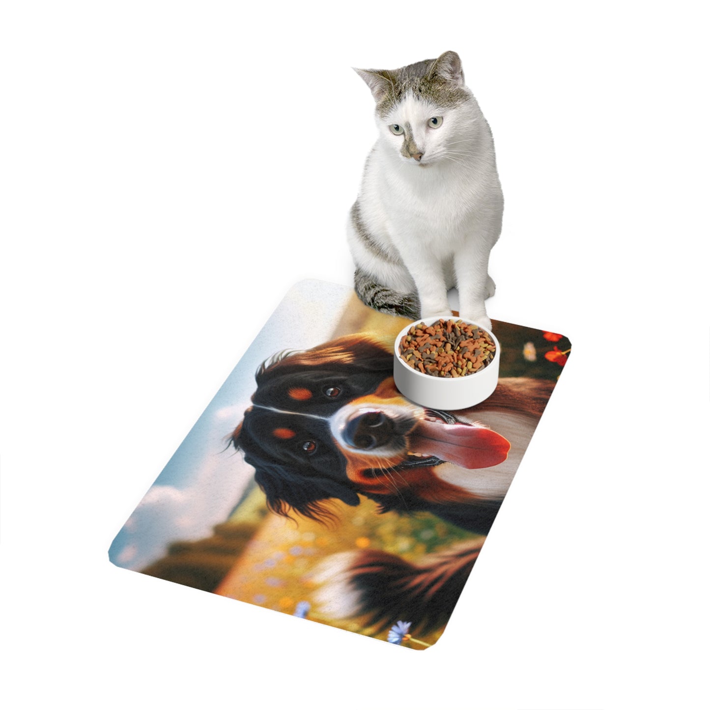 Pet Food Mat (12x18) - Bernese Mountain Dog