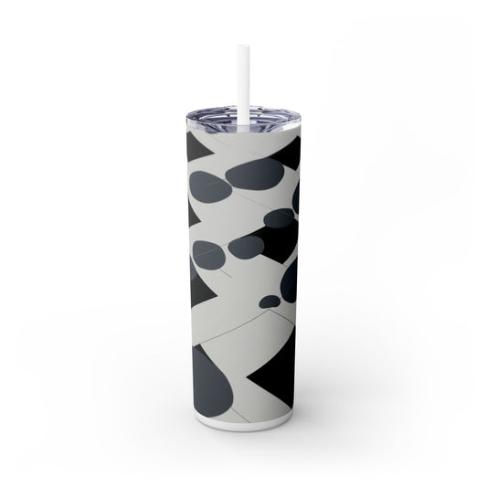 Optical Illusion Skinny Tumbler with Straw, 20oz
