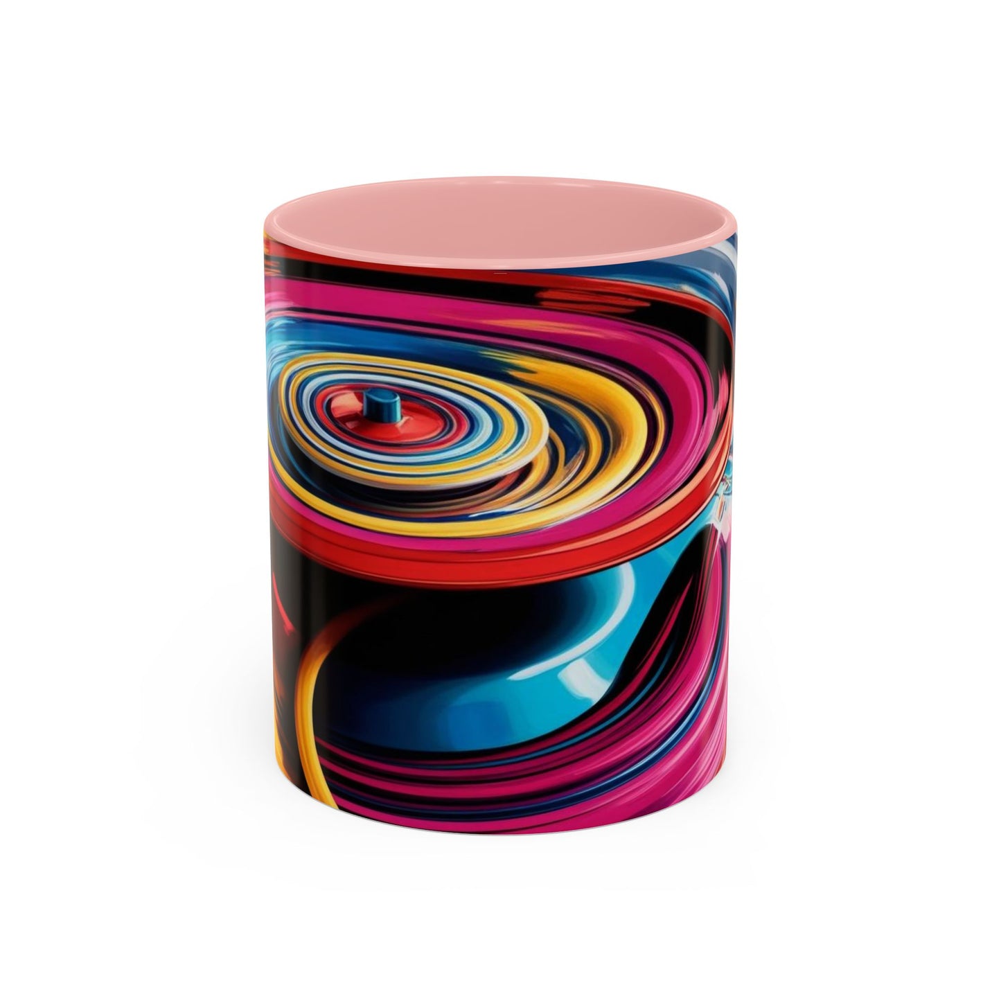 Optical Illusion Accent Mug – Ceramic Coffee Cup
