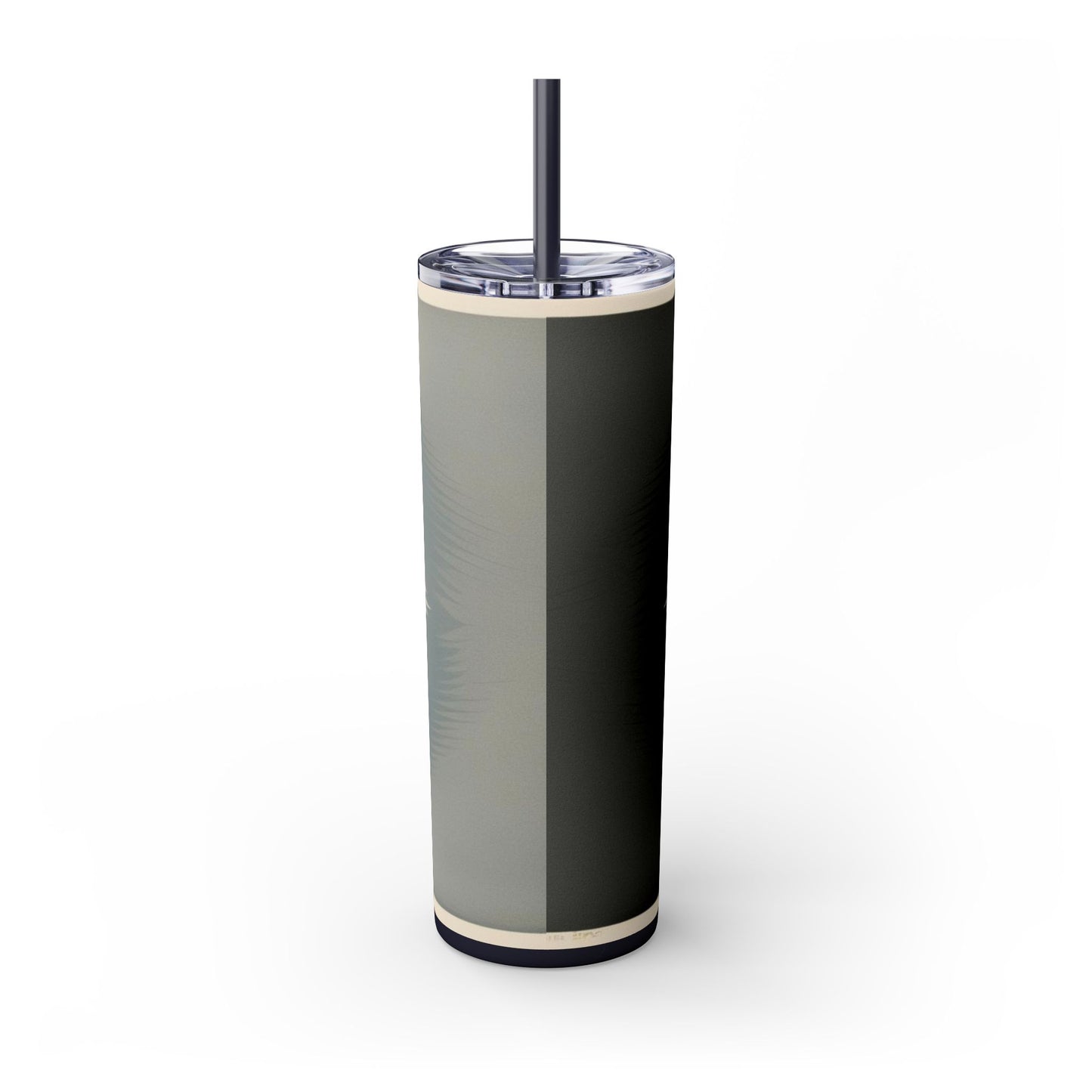 Optical Illusion Skinny Tumbler with Straw, 20oz