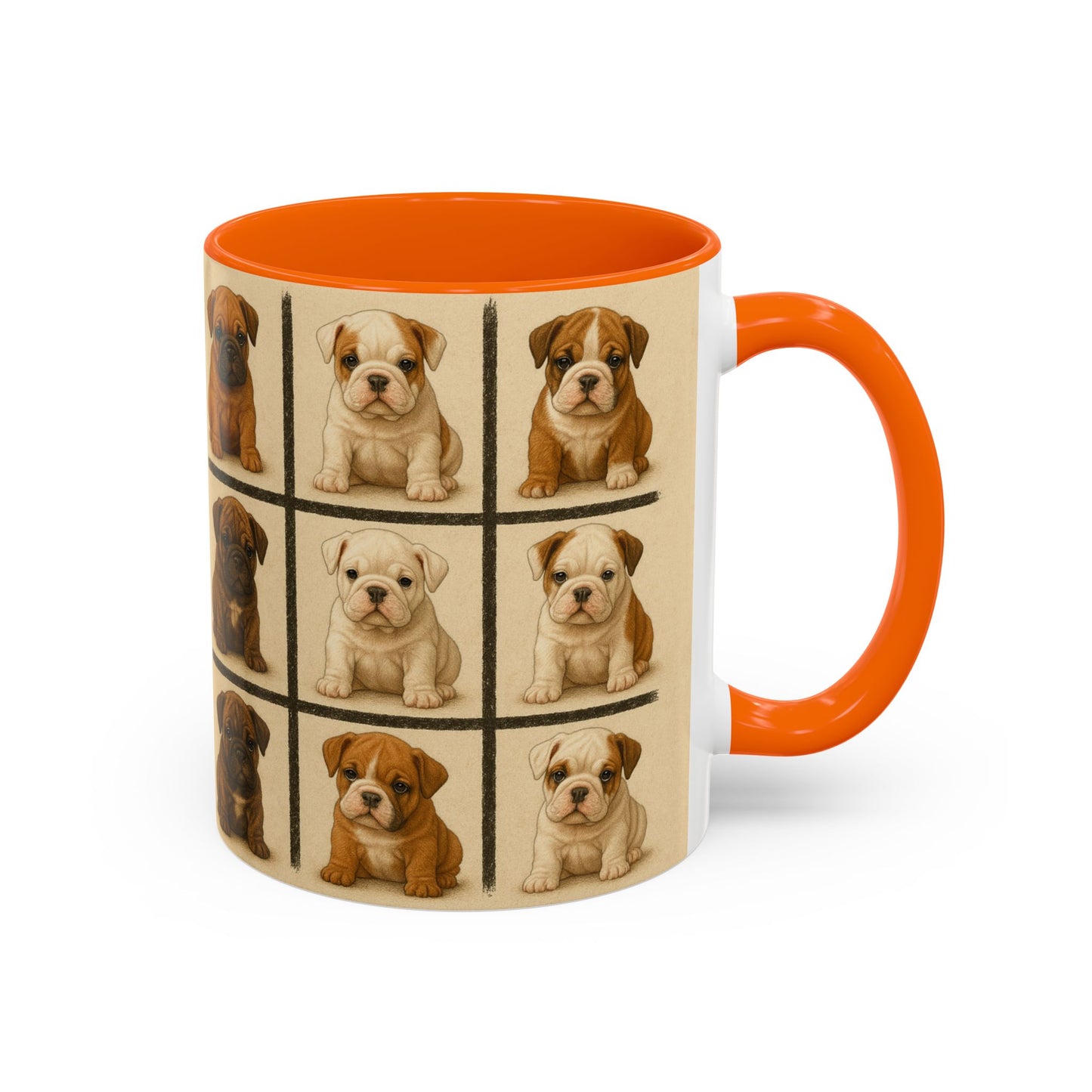 Bulldog puppies Accent Coffee Mug - Perfect Gift for Dog Lovers