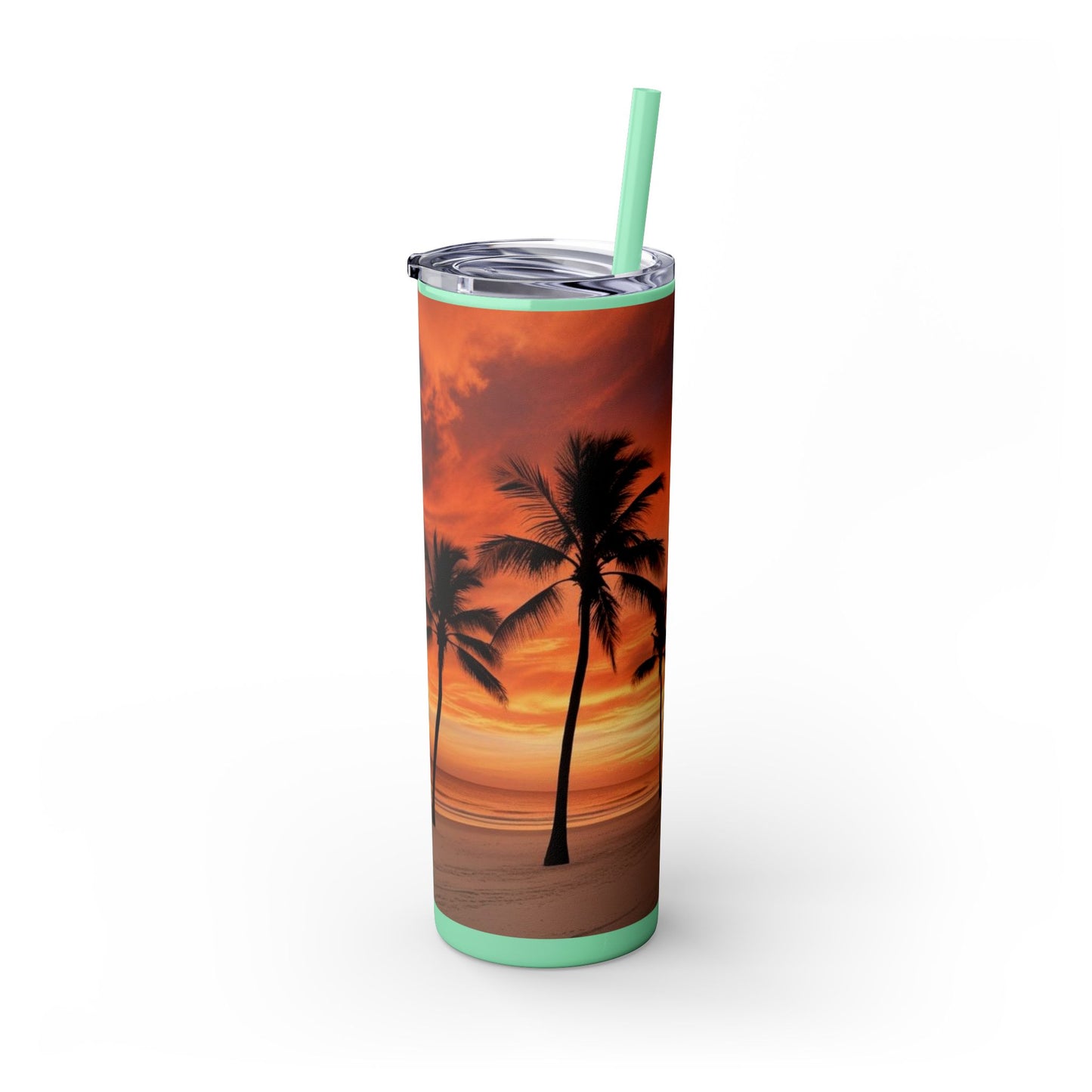 Brilliant Sunrise Skinny Tumbler with Straw, 20oz