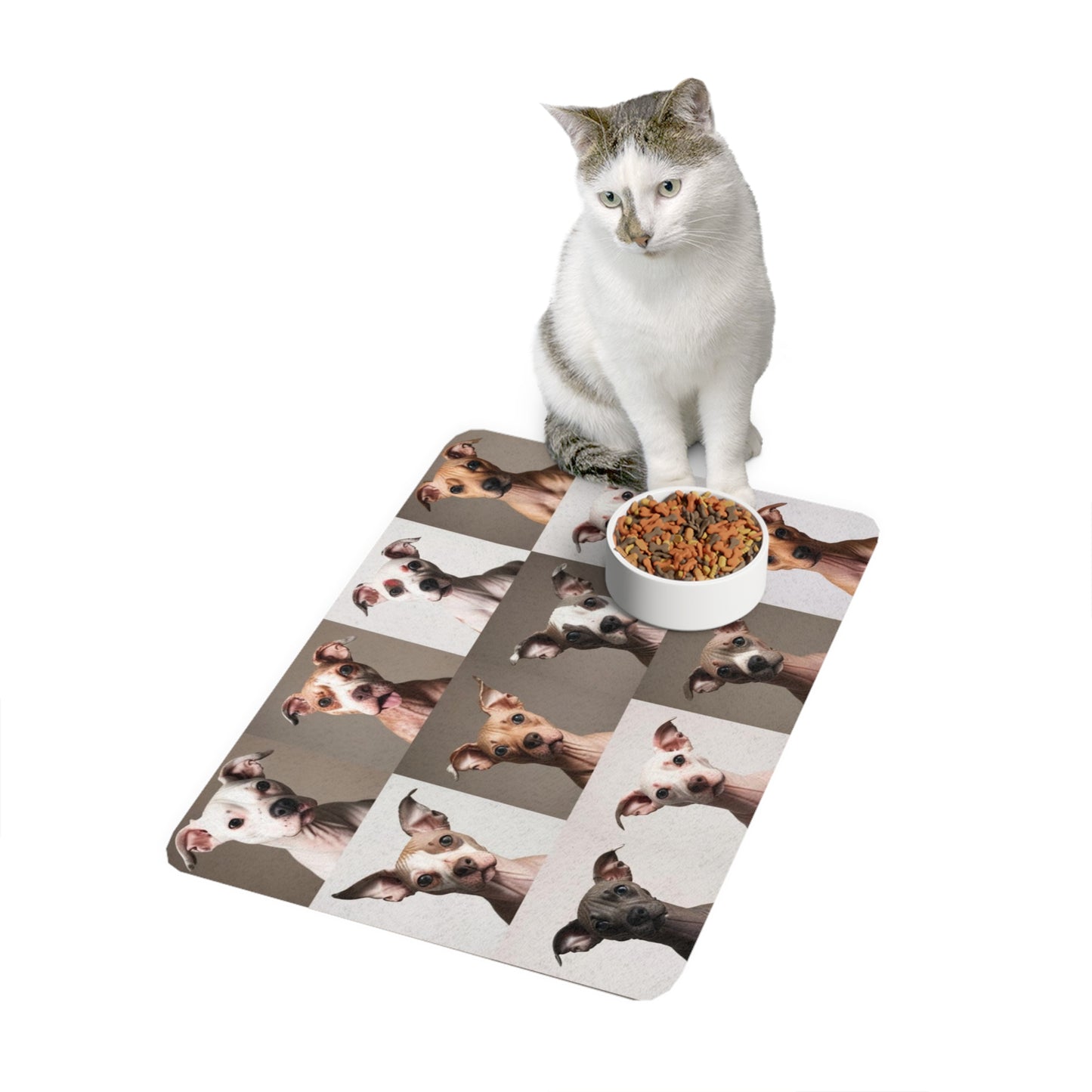 Pet Food Mat (12x18) - Hairless Dogs