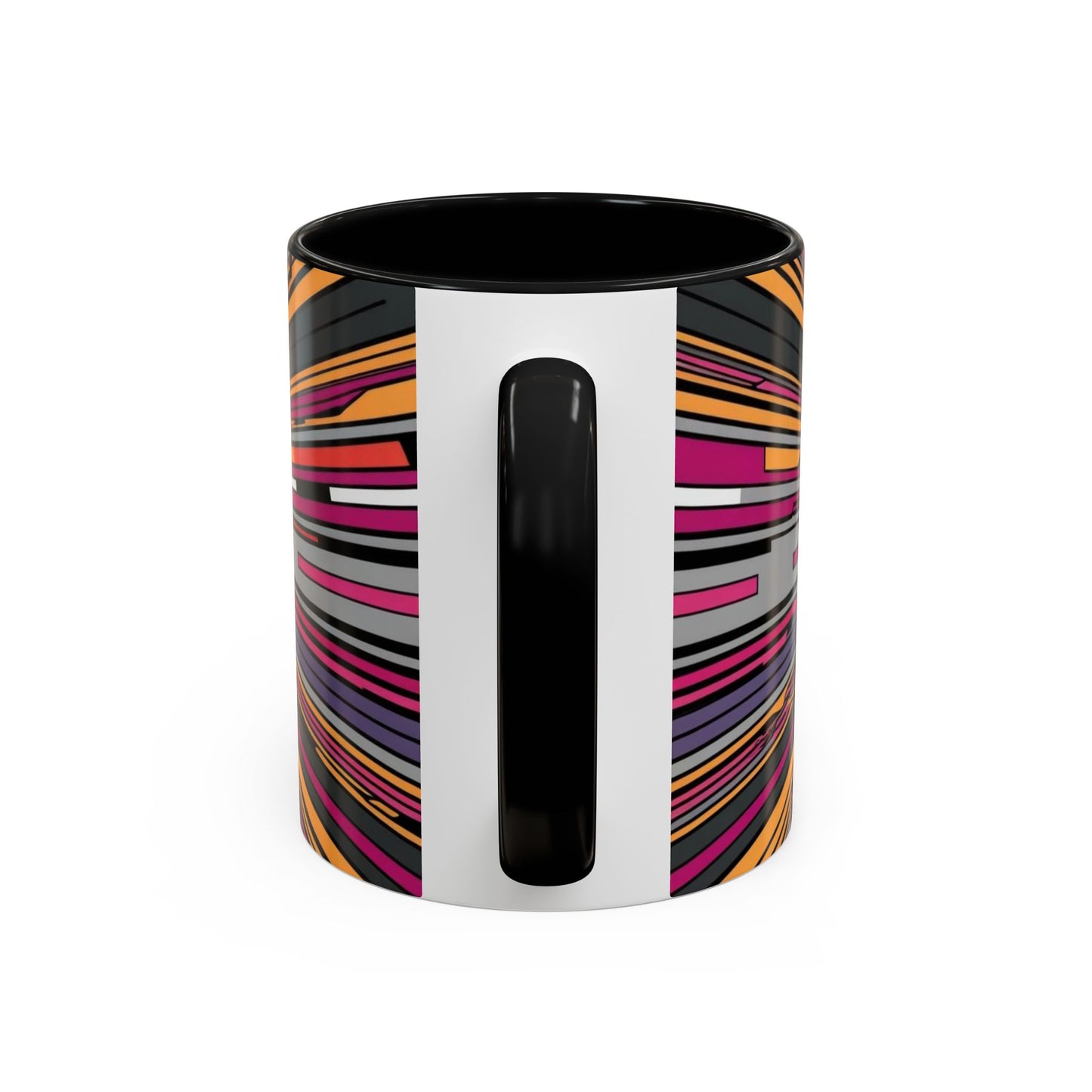 Optical Illusion Accent Mug – Ceramic Coffee Cup