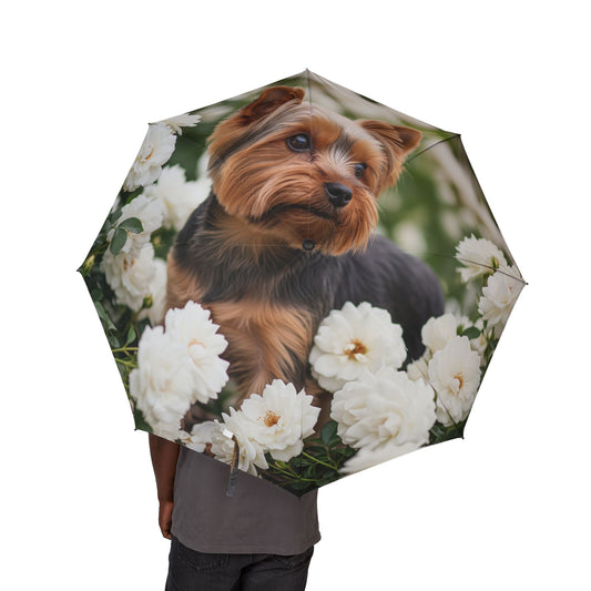 Yorkshire Terrier Semi-Automatic Foldable Umbrella
